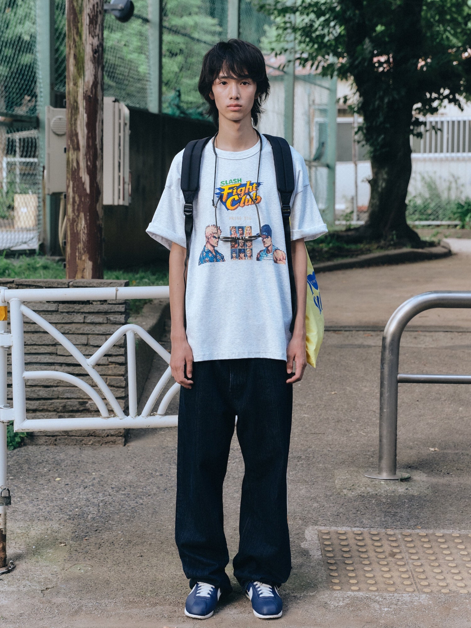 Stu - Fight Club T-Shirt Melange (Grey) product image 1 | TRAB K-Fashion Australia