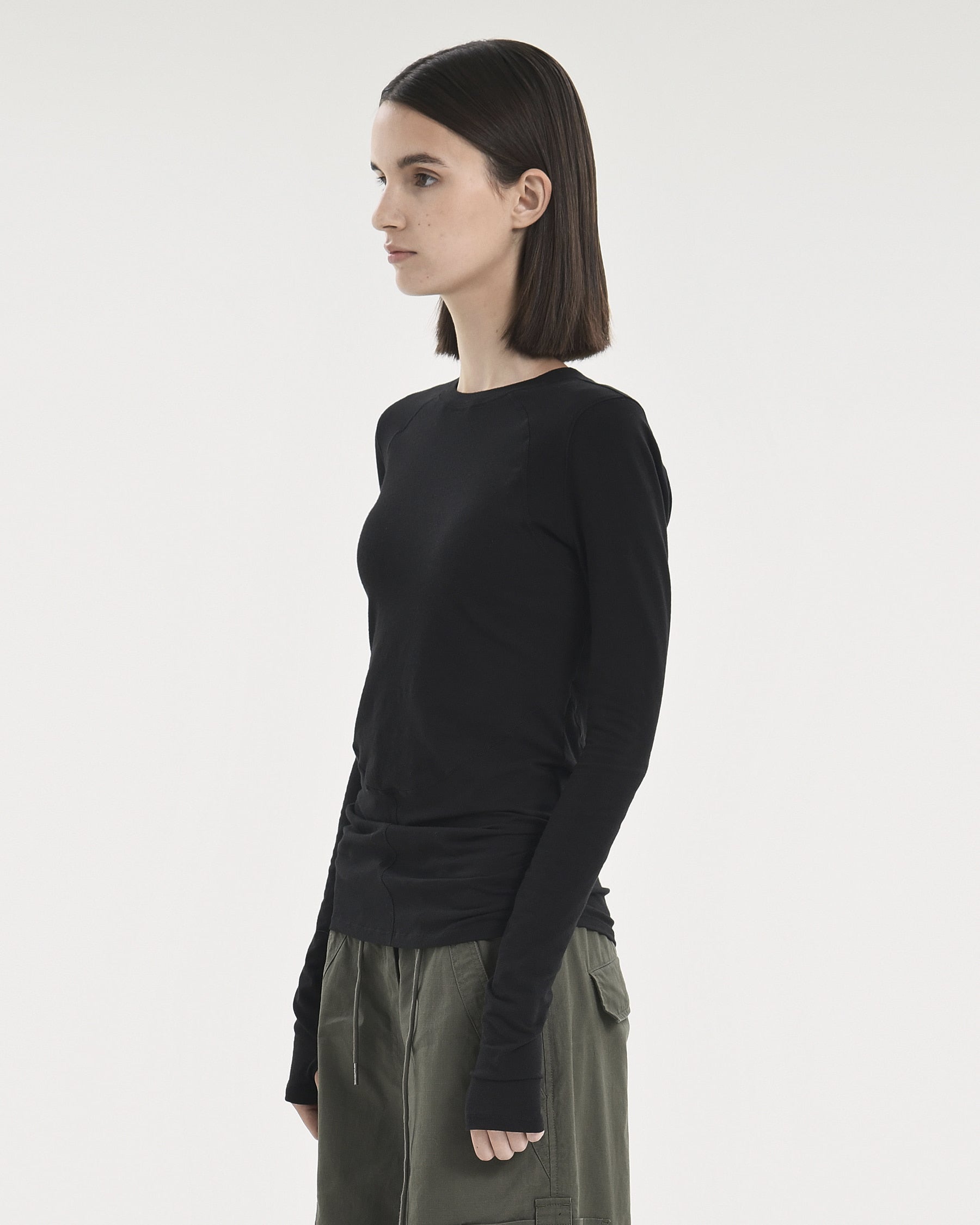 Brownyard - 23fw W Line Long Sleeves (Black) product image 2 | TRAB K-Fashion Australia