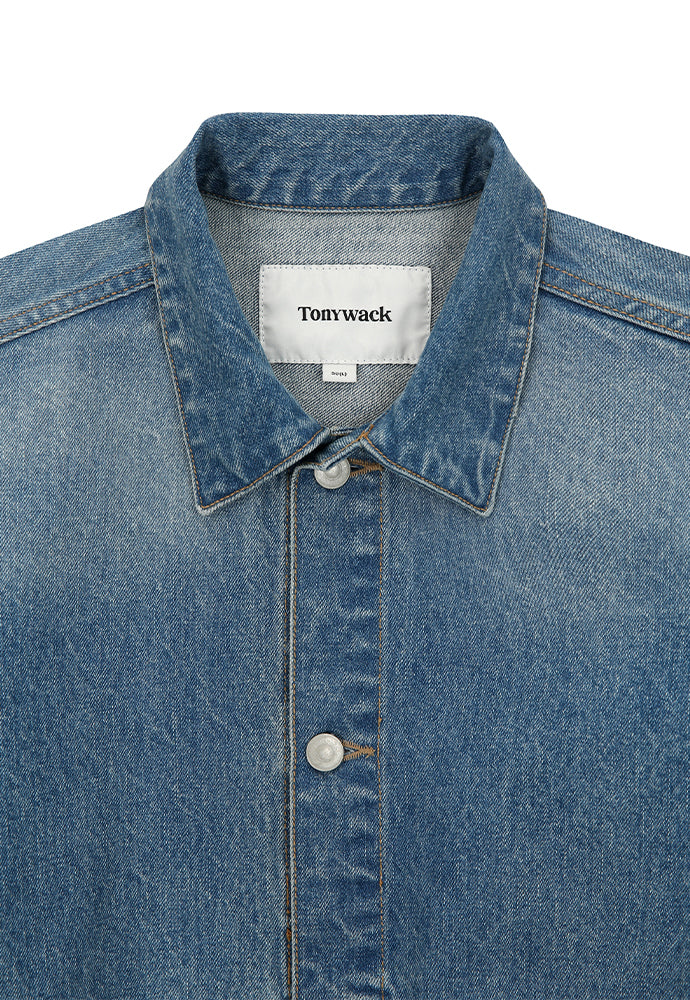 Tonywack - Constructed Pleats Denim Jacket (Faded Vintage Blue) product image 8 | TRAB K-Fashion Australia