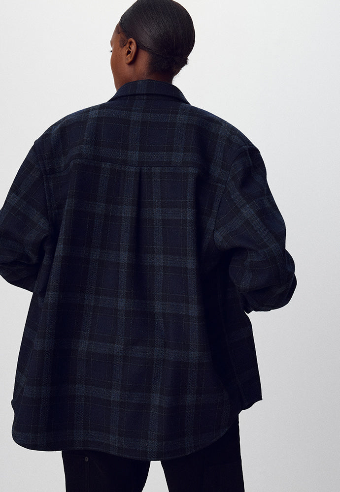 Tonywack - Wool Flannel Check Shirt (Navy) product image 5 | TRAB K-Fashion Australia
