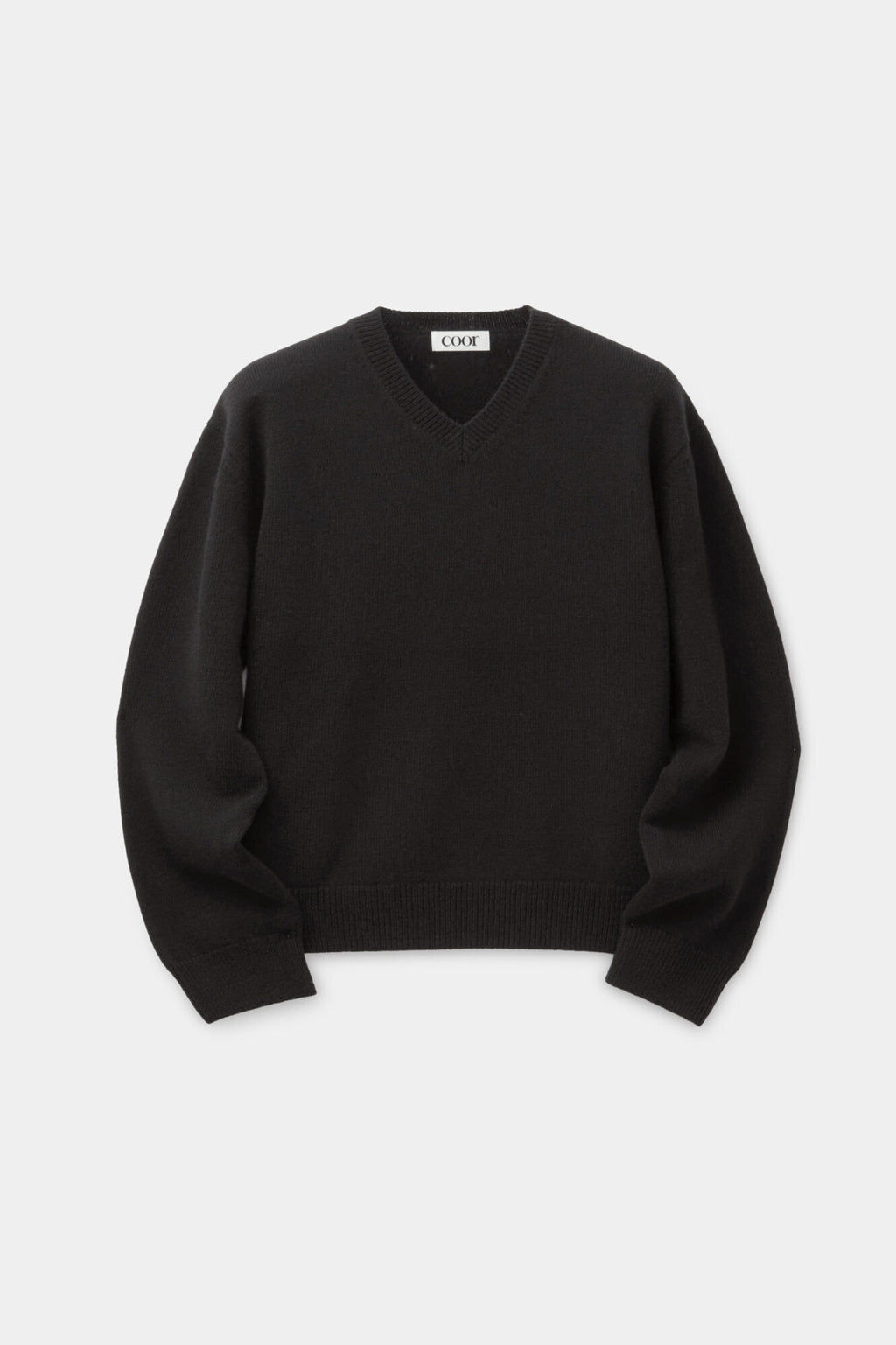 Coor - Wool V-Neck Sweater (Black) product image 1 | TRAB K-Fashion Australia