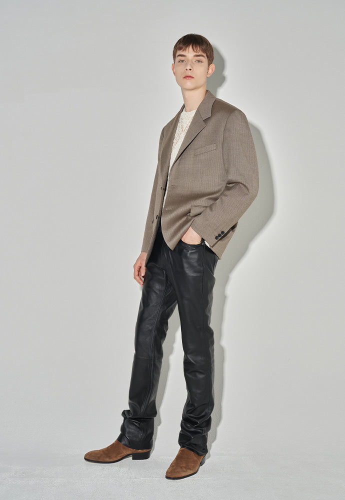 Tonywack - Signature 2-Button Blazer (Beige Herringbone) product image 2 | TRAB K-Fashion Australia
