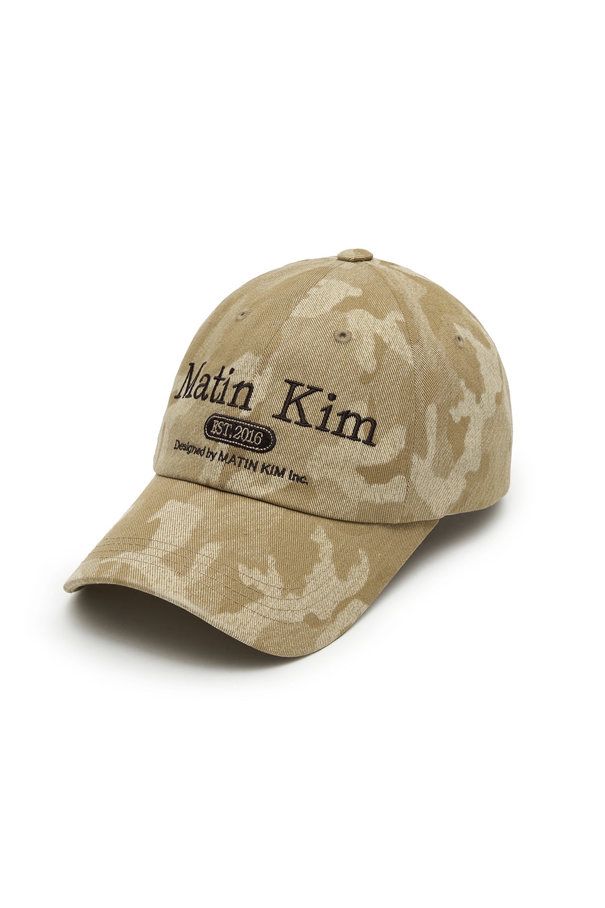 Matin Kim - Camouflage Logo Ball Cap (Beige) product image 2 | TRAB K-Fashion Australia