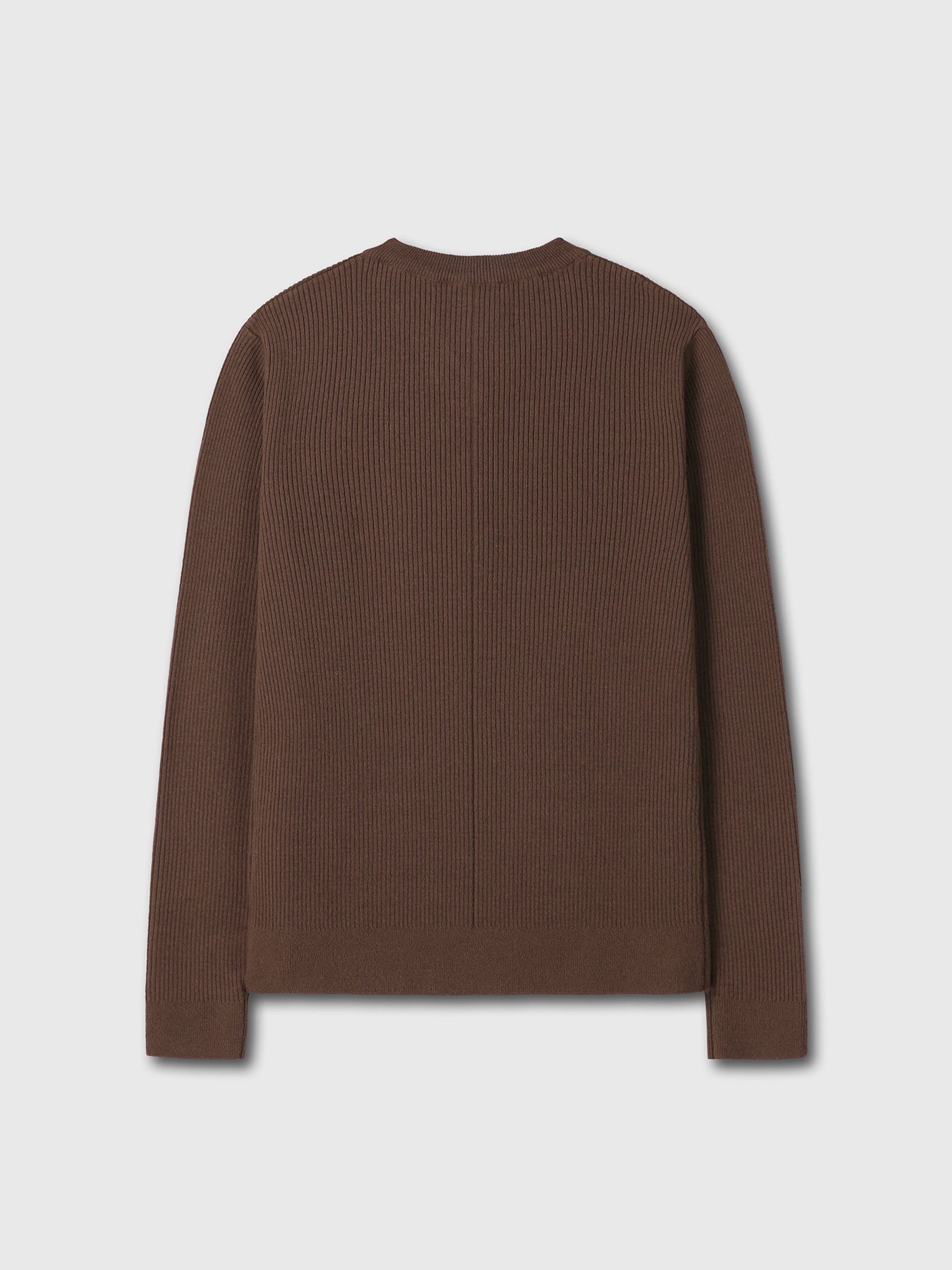 Tonywack - Super Fine Wool Ribbed V-Neck Sweater (Brown) product image 7 | TRAB K-Fashion Australia
