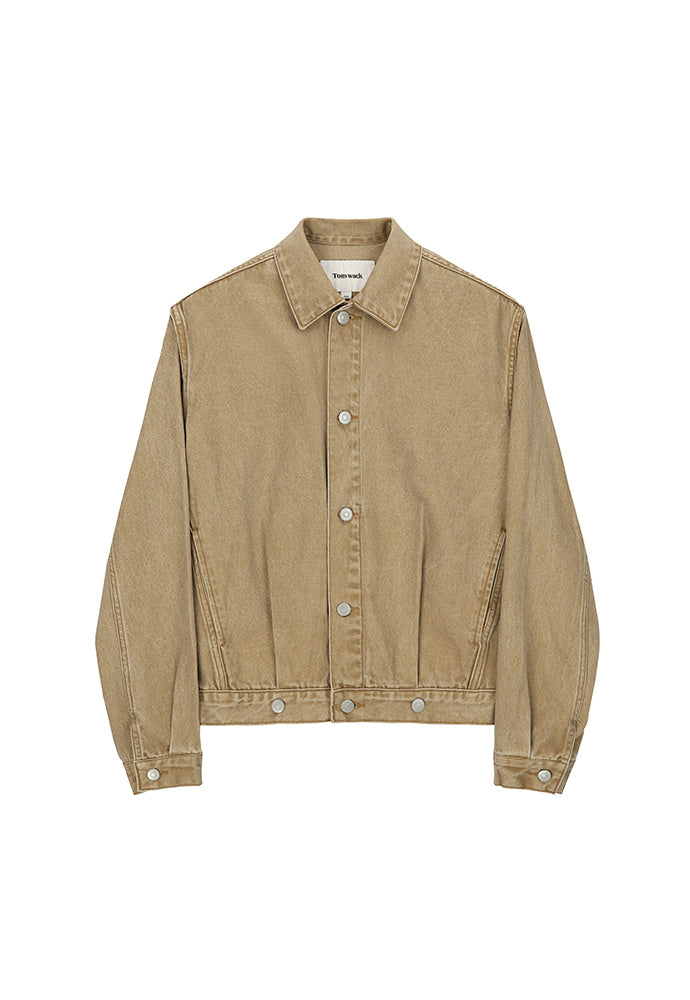 Tonywack - Constructed Pleats Denim Jacket (Faded Beige) product image 5 | TRAB K-Fashion Australia