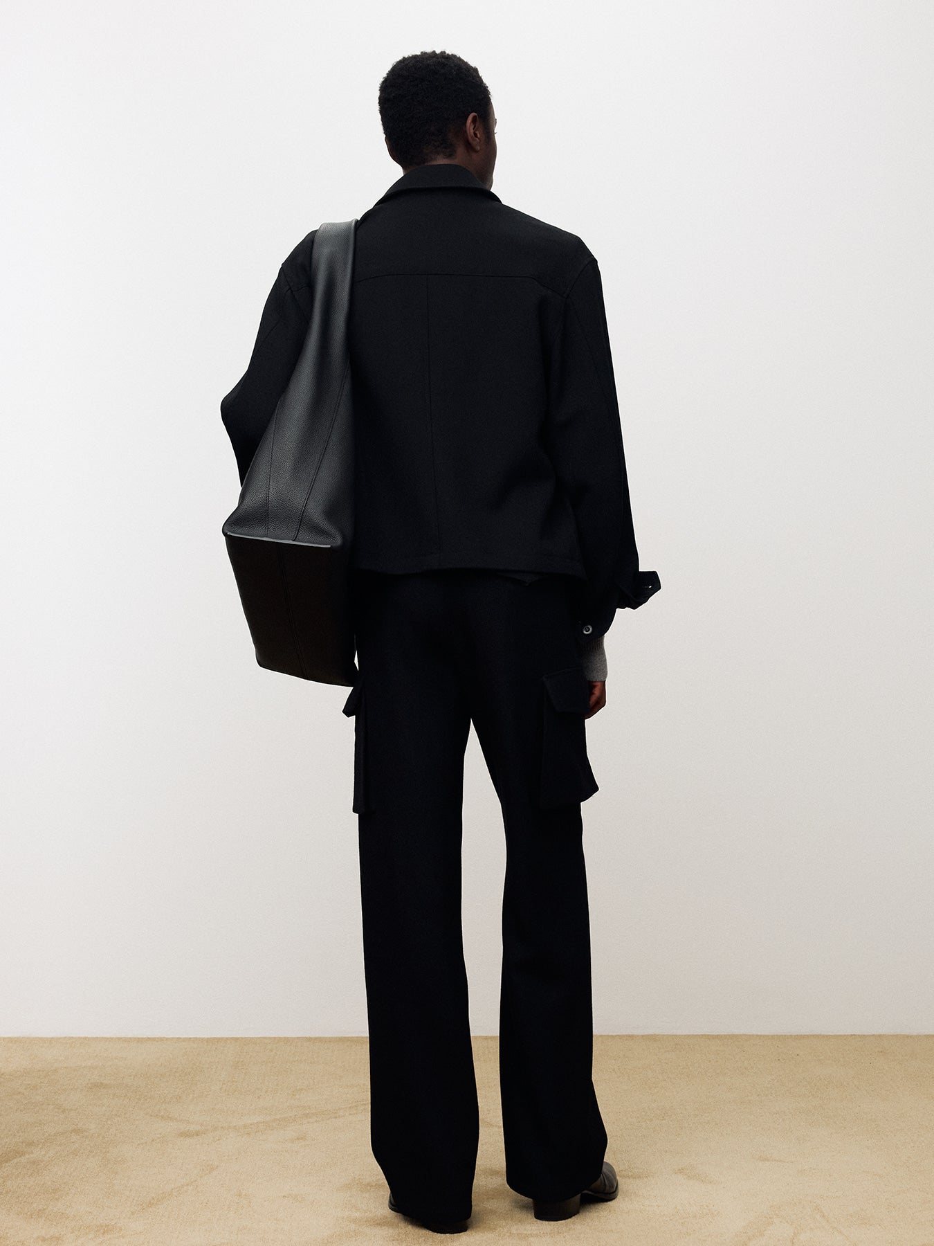 Tonywack - Textured Wool Shirt Blouson (Black) product image 4 | TRAB K-Fashion Australia