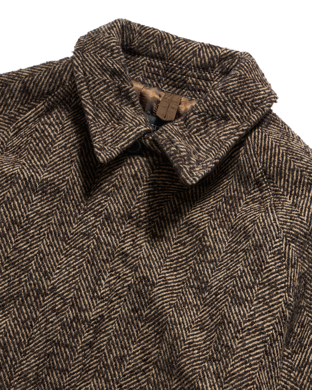 Eastlogue - Highland Balmacaan Coat (D.brown Herringbone Wool) product image 3 | TRAB K-Fashion Australia