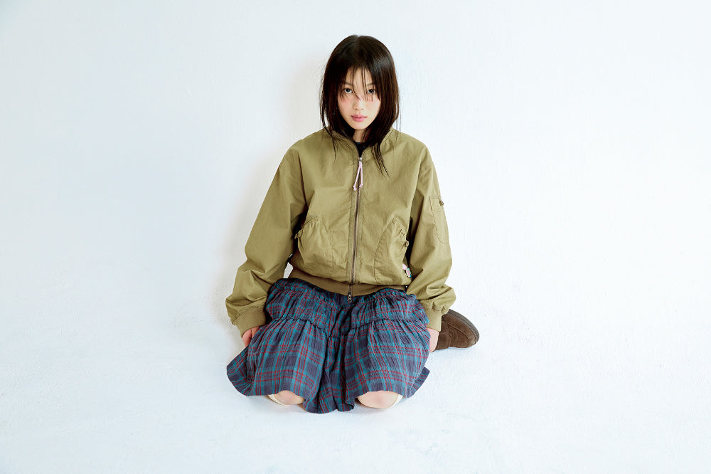 Coyseio - Dusty Cotton Bomber Jacket (Beige) product image 5 | TRAB K-Fashion Australia