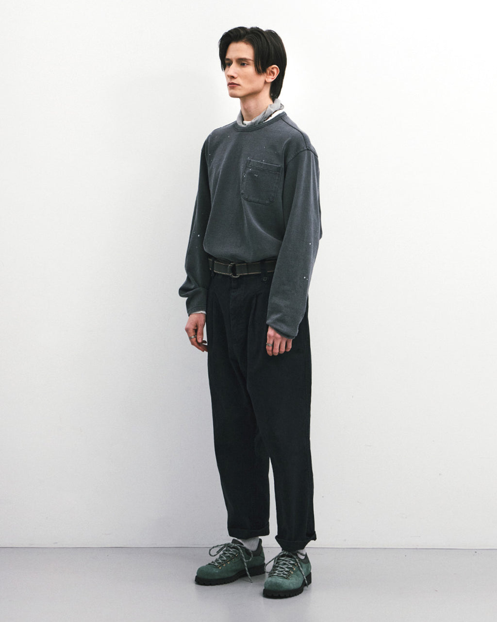 Eastlogue - Naval Embroidery L.s T-shirts (Washed Black) product image 4 | TRAB K-Fashion Australia