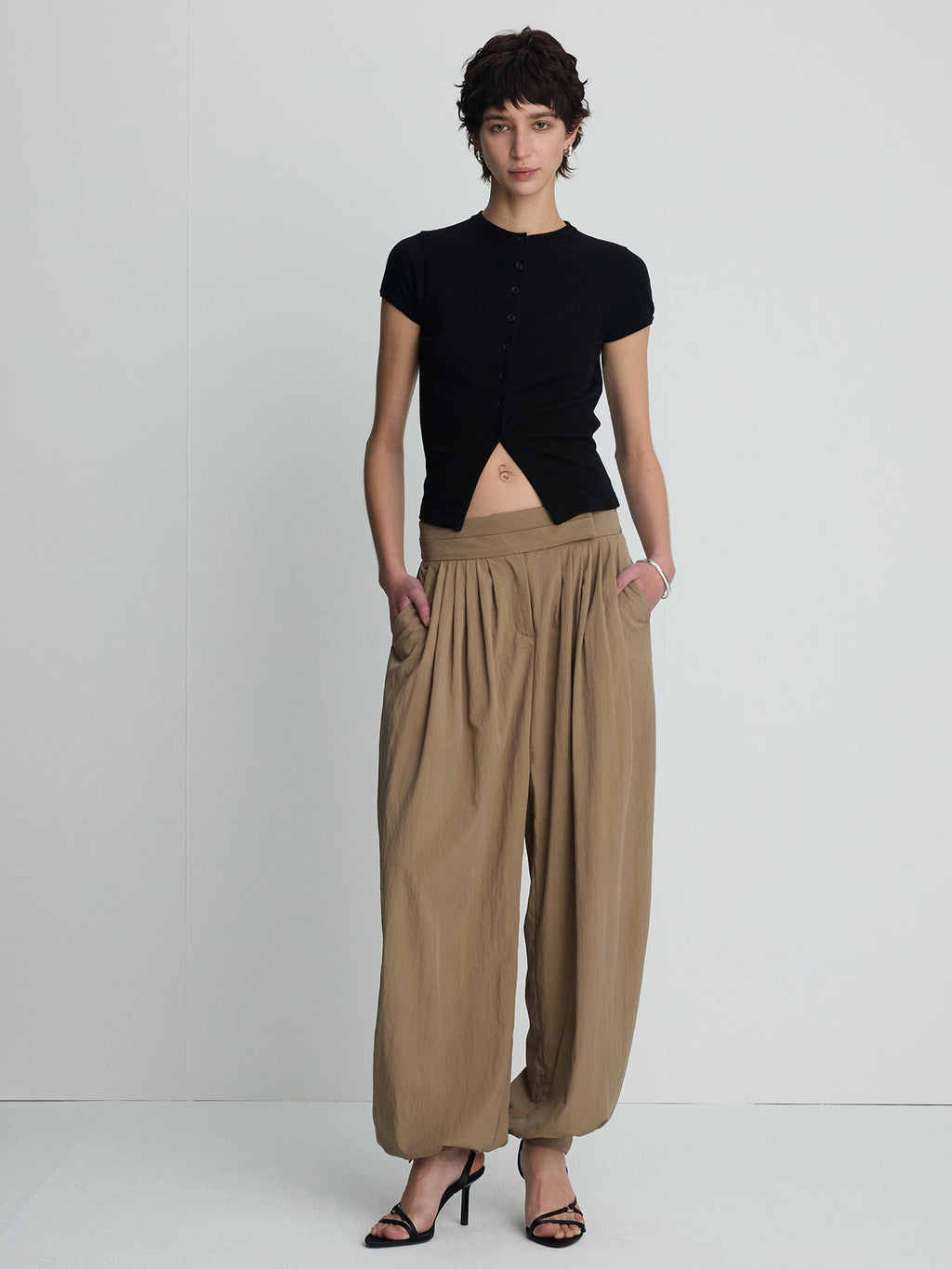 Tonywack - Pleated Voluminous Pants (Beige) product image 1 | TRAB K-Fashion Australia