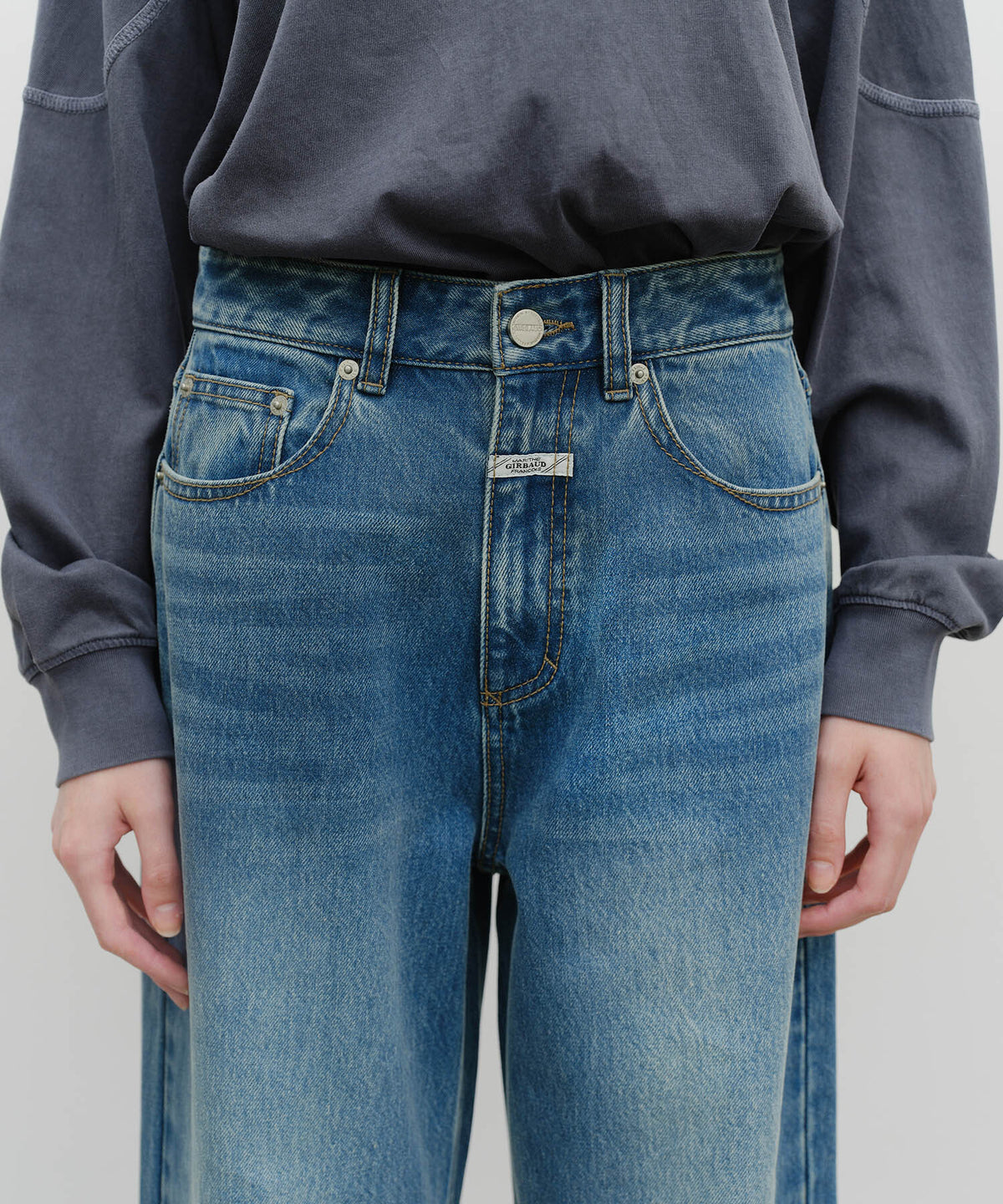 Marithe & Francois Girbaud - Wide Denim Pants (Blue) product image 1 | TRAB K-Fashion Australia