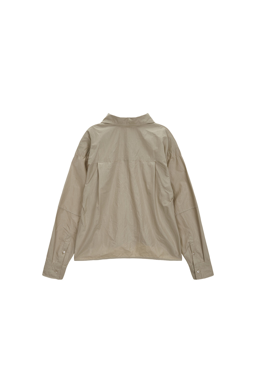 Matin Kim - Deconstruction Crinkle Shirt (Beige) product image 2 | TRAB K-Fashion Australia