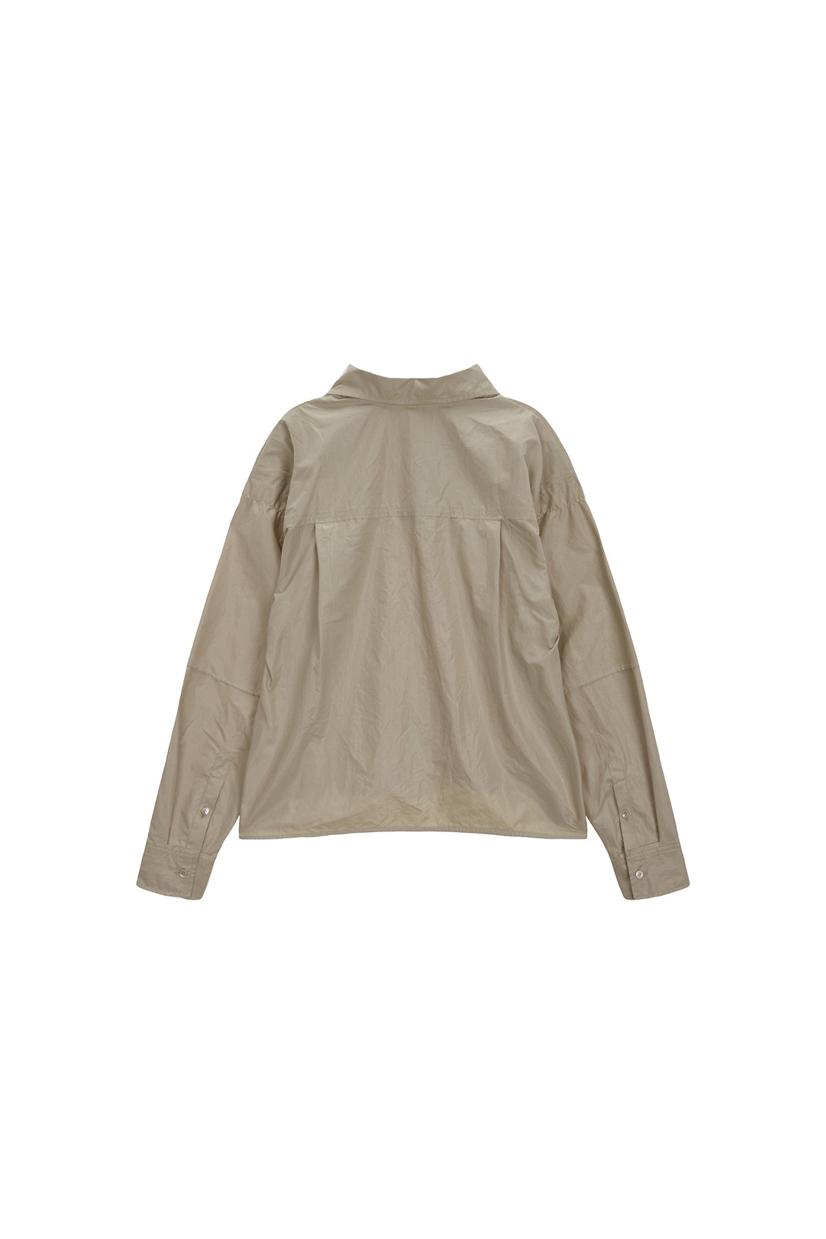 Matin Kim - Deconstruction Crinkle Shirt (Beige) product image 2 | TRAB K-Fashion Australia