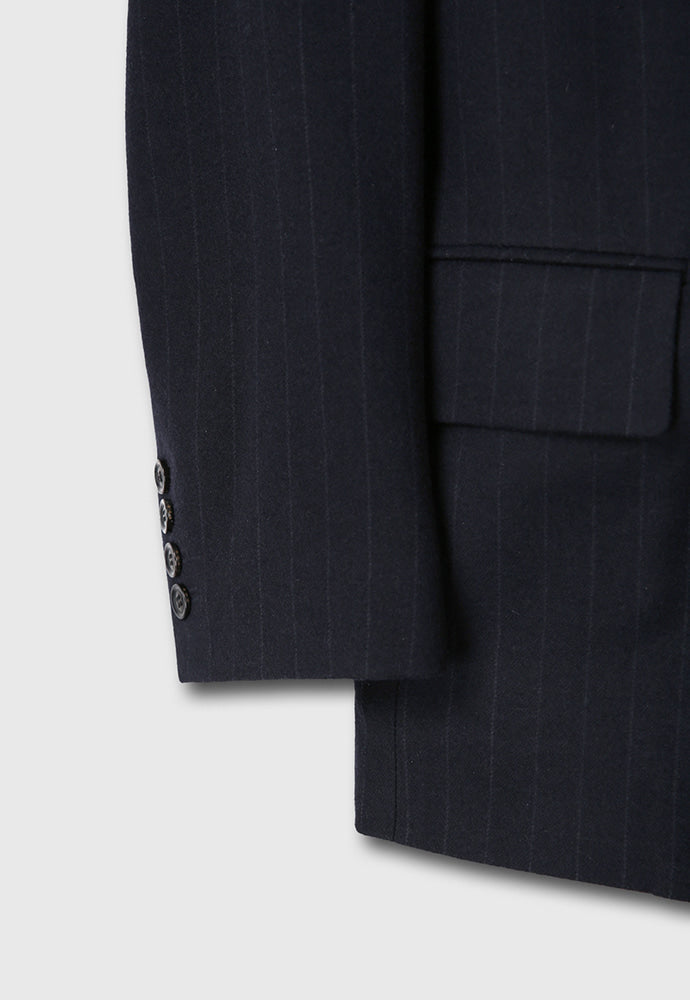 Tonywack - Virgin Wool Oversized Double-Breasted Jacket (Navy Pinstripe) product image 14 | TRAB K-Fashion Australia