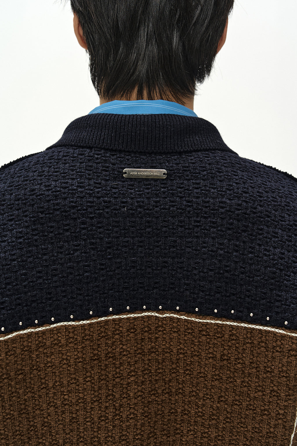 Andersson Bell - Camelon Trucker Cardigan (Brown/Navy) product image 7 | TRAB K-Fashion Australia