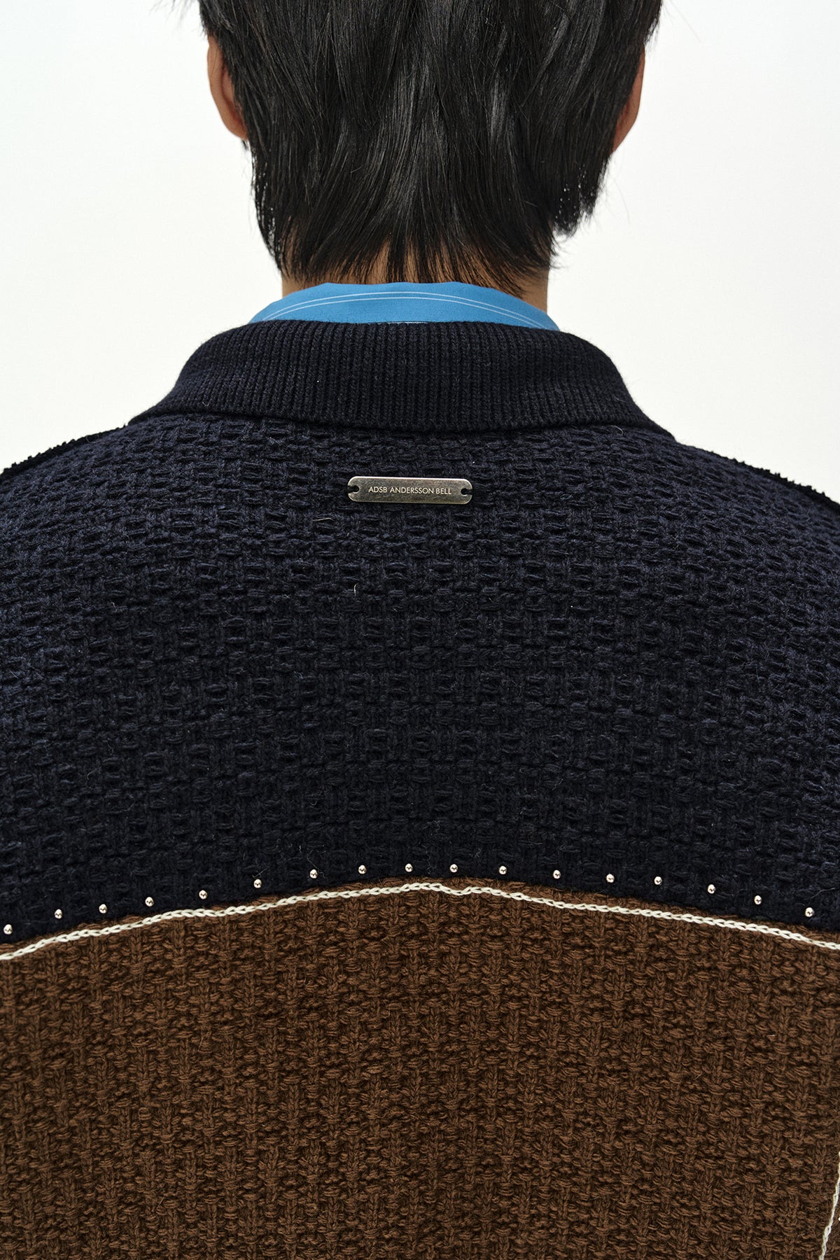 Andersson Bell - Camelon Trucker Cardigan (Brown/Navy) product image 7 | TRAB K-Fashion Australia