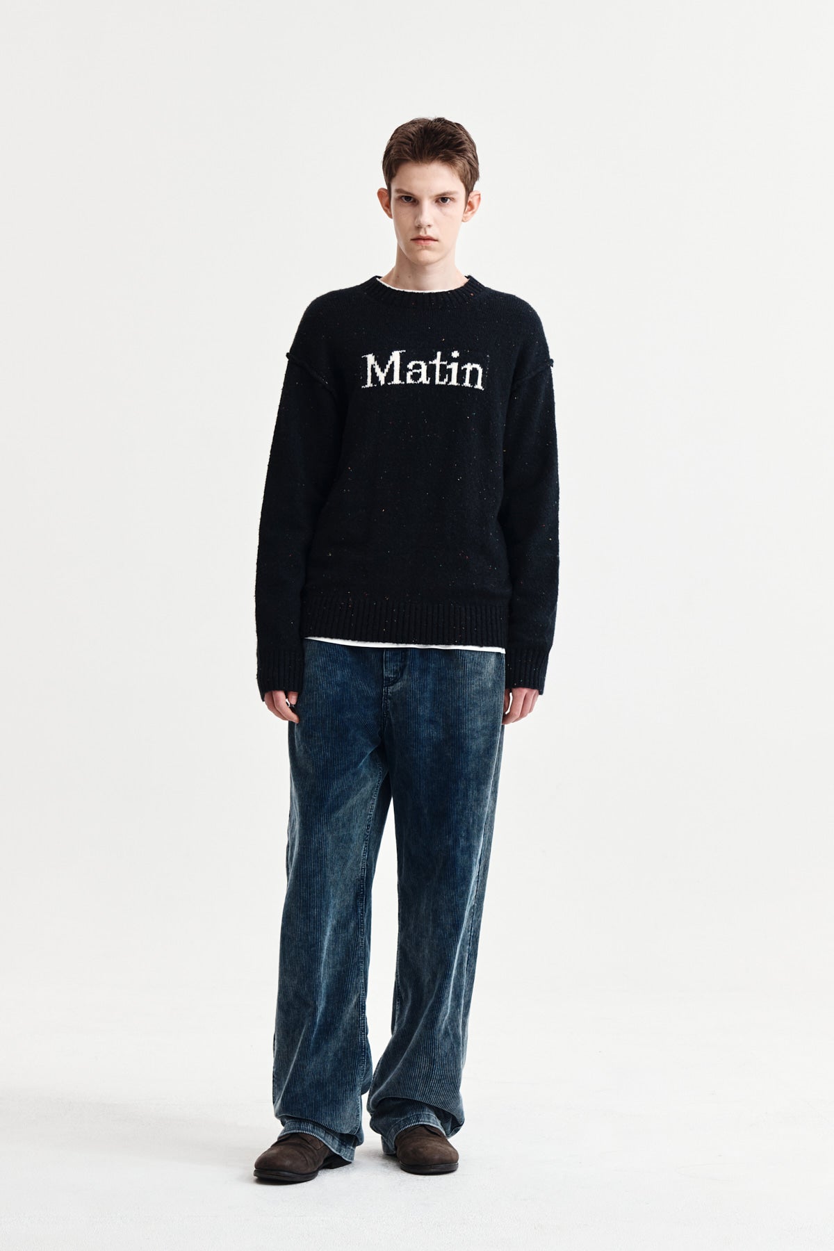 Matin Kim - Matin Mixed Yarn Knit Pullover (Dark Navy) product image 14 | TRAB K-Fashion Australia