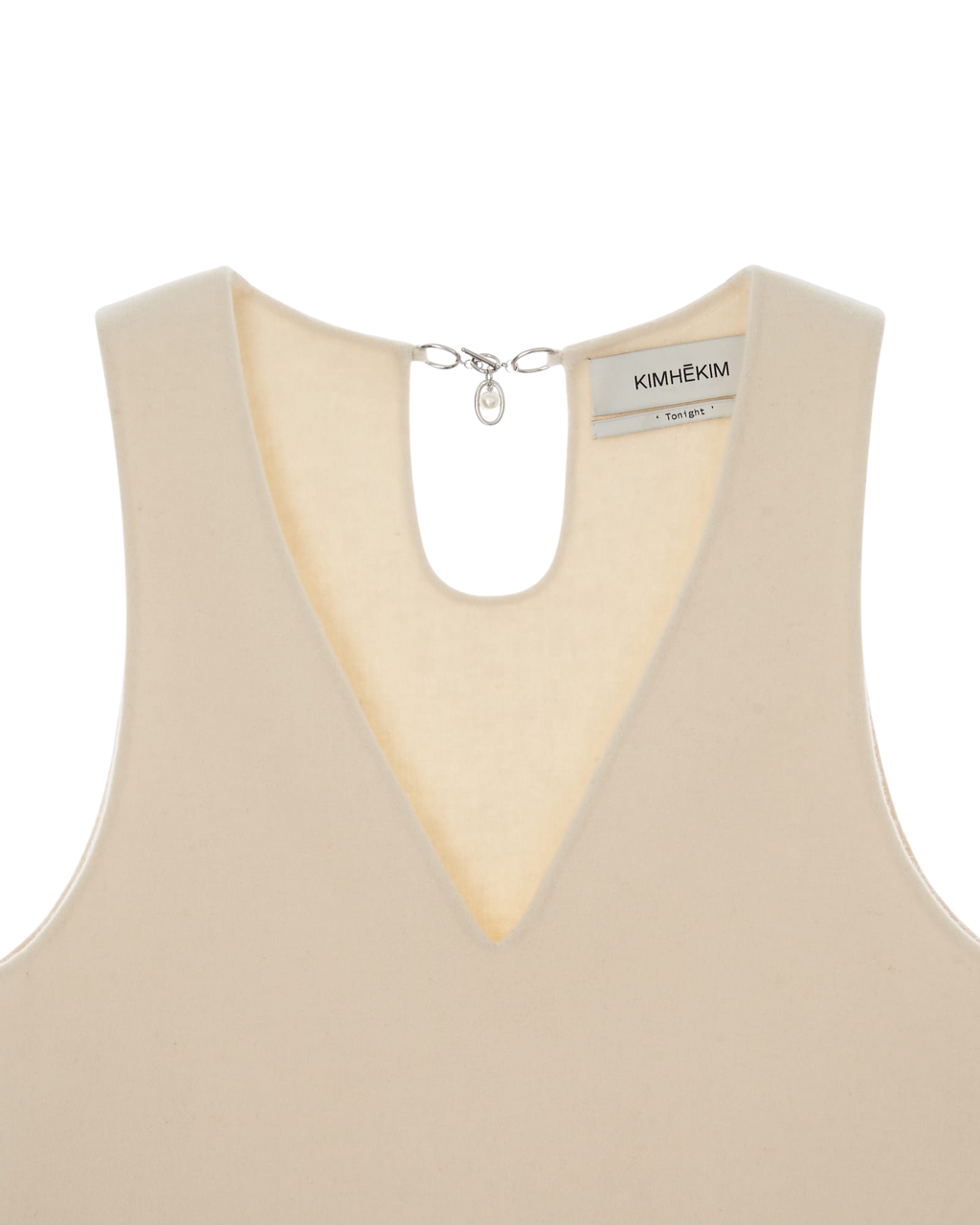 Kimhe Kim - Double Faced Chain Embellishment Sleeveless Vest (Cream) product image 12 | TRAB K-Fashion Australia