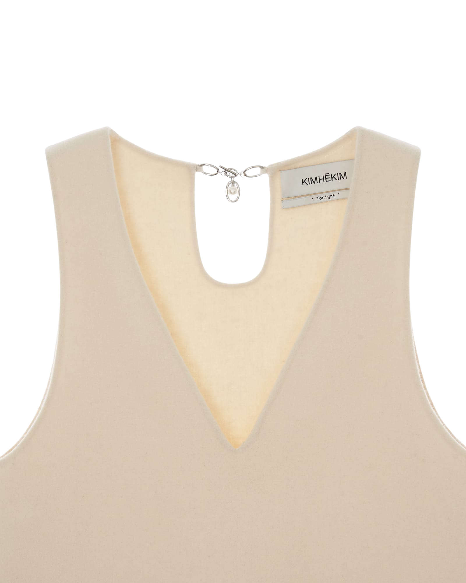 Kimhe Kim - Double Faced Chain Embellishment Sleeveless Vest (Cream) product image 12 | TRAB K-Fashion Australia