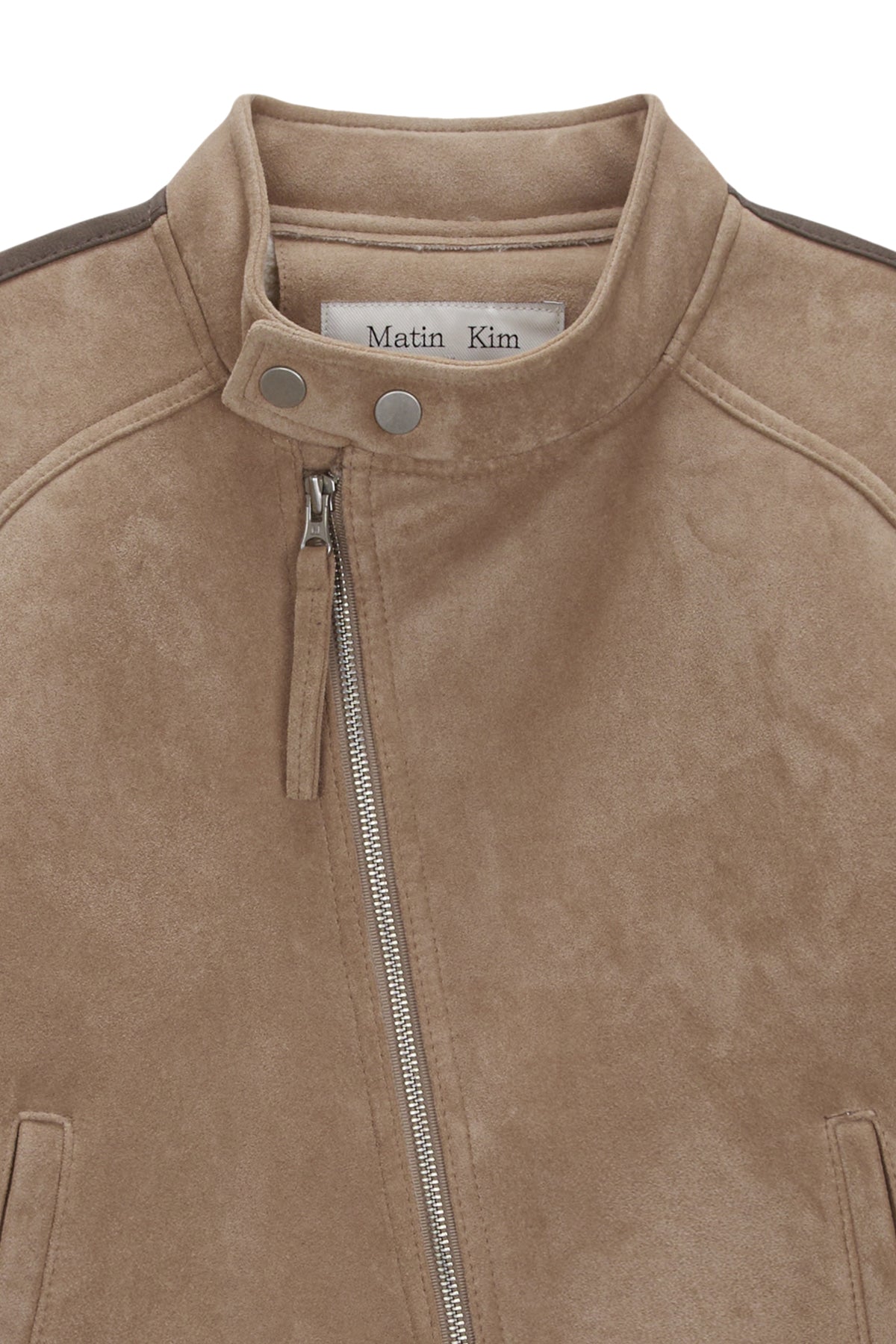 Matin Kim - Suede Racing Mustang Jumper (Beige) product image 3 | TRAB K-Fashion Australia