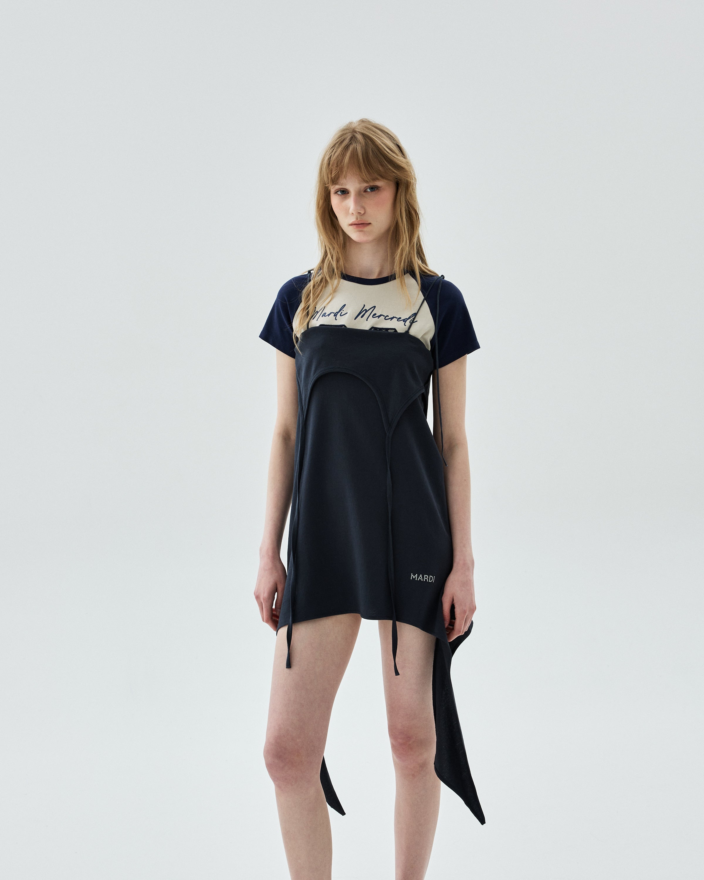 Mardi Mercredi - Cotton Slip Dress 2Way (Charcoal) product image 1 | TRAB K-Fashion Australia