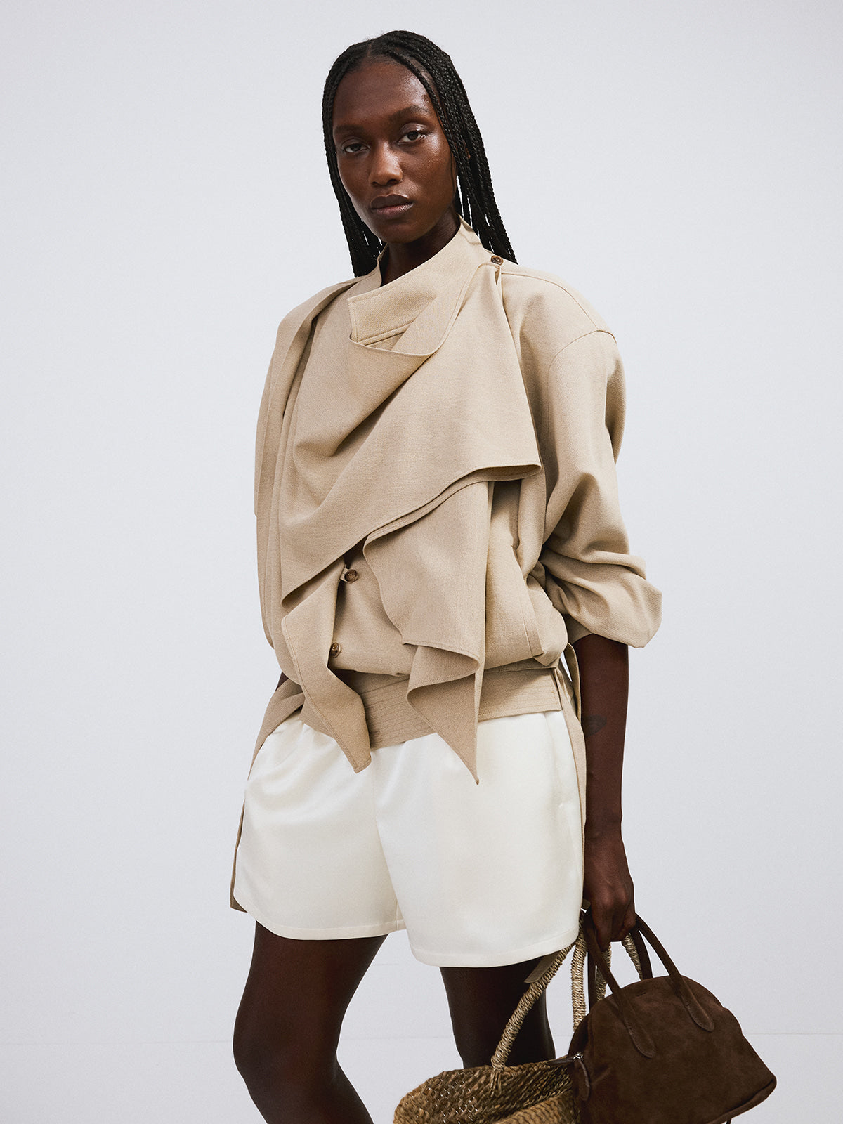 Recto - Satin Back Banding Shorts (Lemon Yellow) product image 2 | TRAB K-Fashion Australia