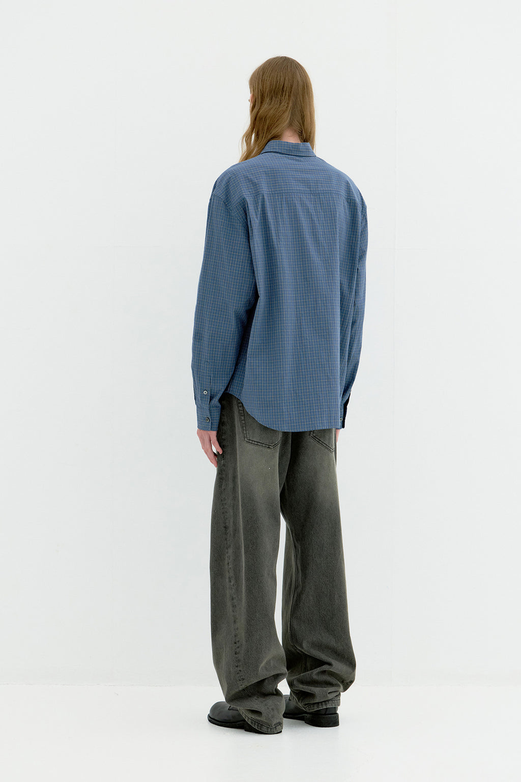 Coor - Windowpane Check Shirt (Blue) product image 4 | TRAB K-Fashion Australia
