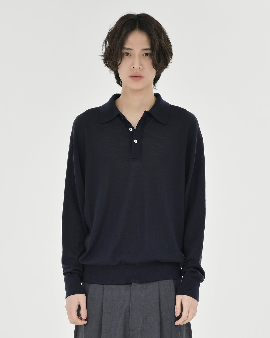 Brownyard - Knit Pique Shirt (Dark Navy) product image 4 | TRAB K-Fashion Australia