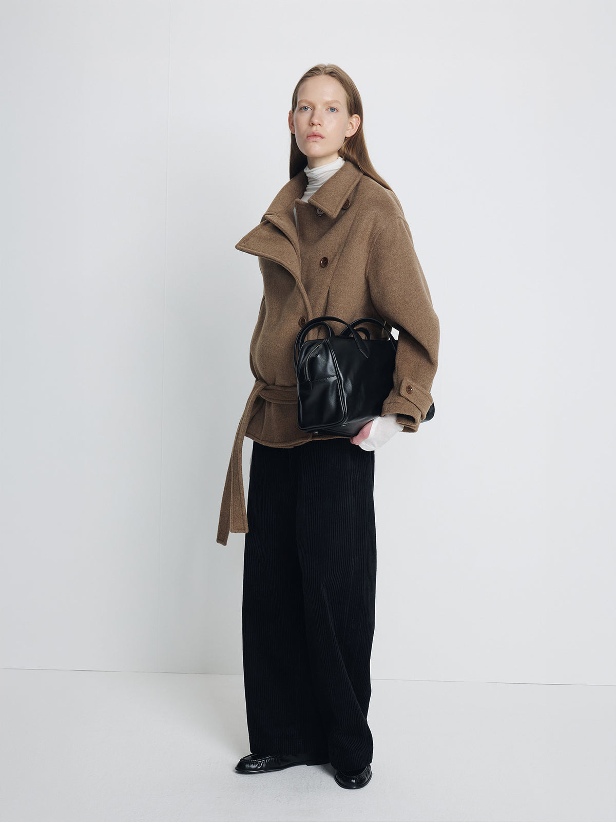 Tonywack - Wool Asymmetrical Short Coat (Olive Brown) product image 1 | TRAB K-Fashion Australia