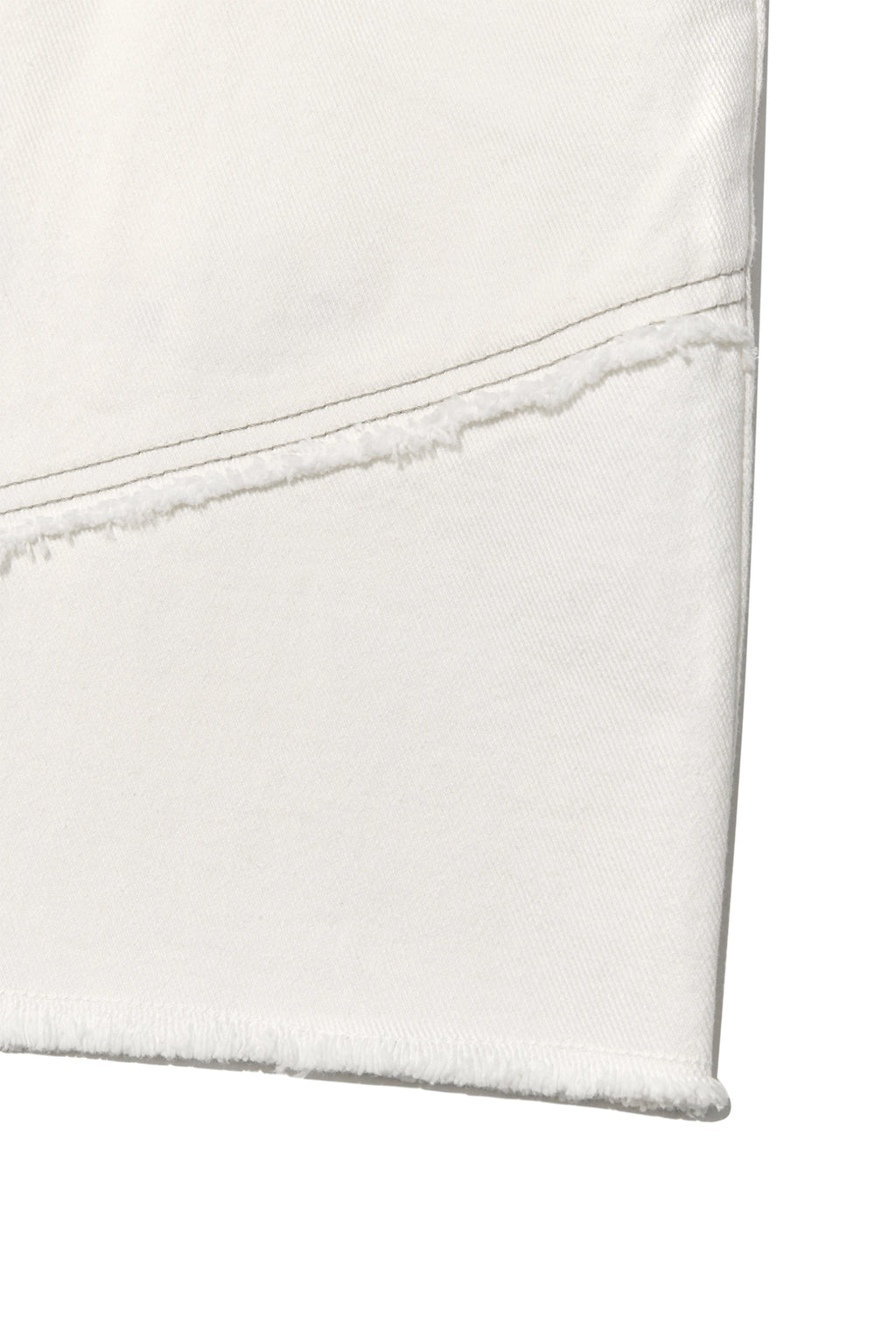 Matin Kim - Cut Line Point Denim Shorts (White) product image 5 | TRAB K-Fashion Australia