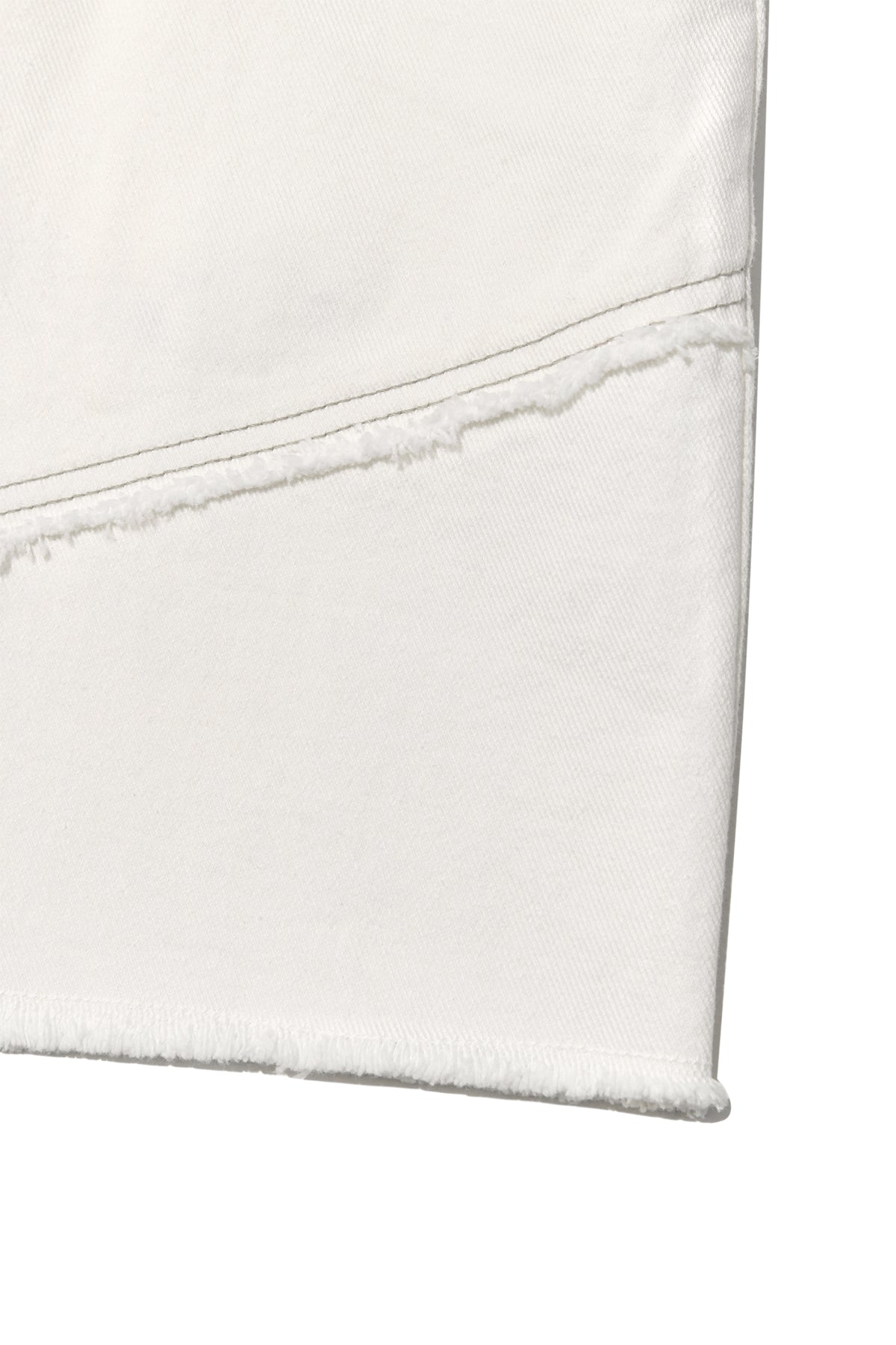 Matin Kim - Cut Line Point Denim Shorts (White) product image 5 | TRAB K-Fashion Australia