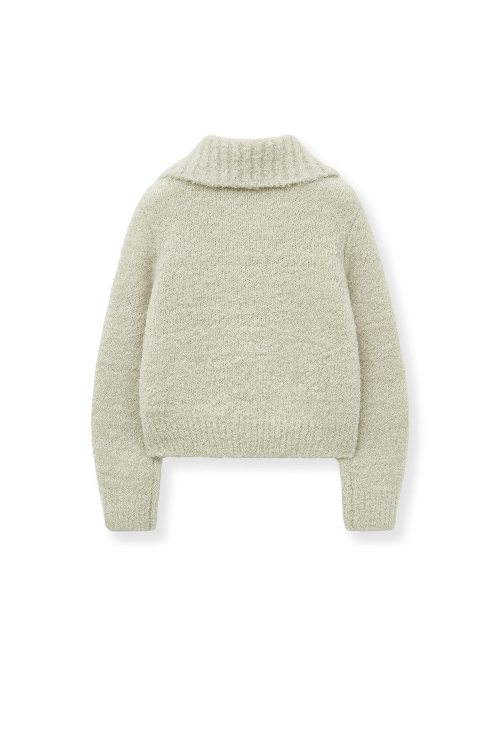 Matin Kim - Boucle Knit Zip Up Cardigan (Light Beige) product image 3 | TRAB K-Fashion Australia