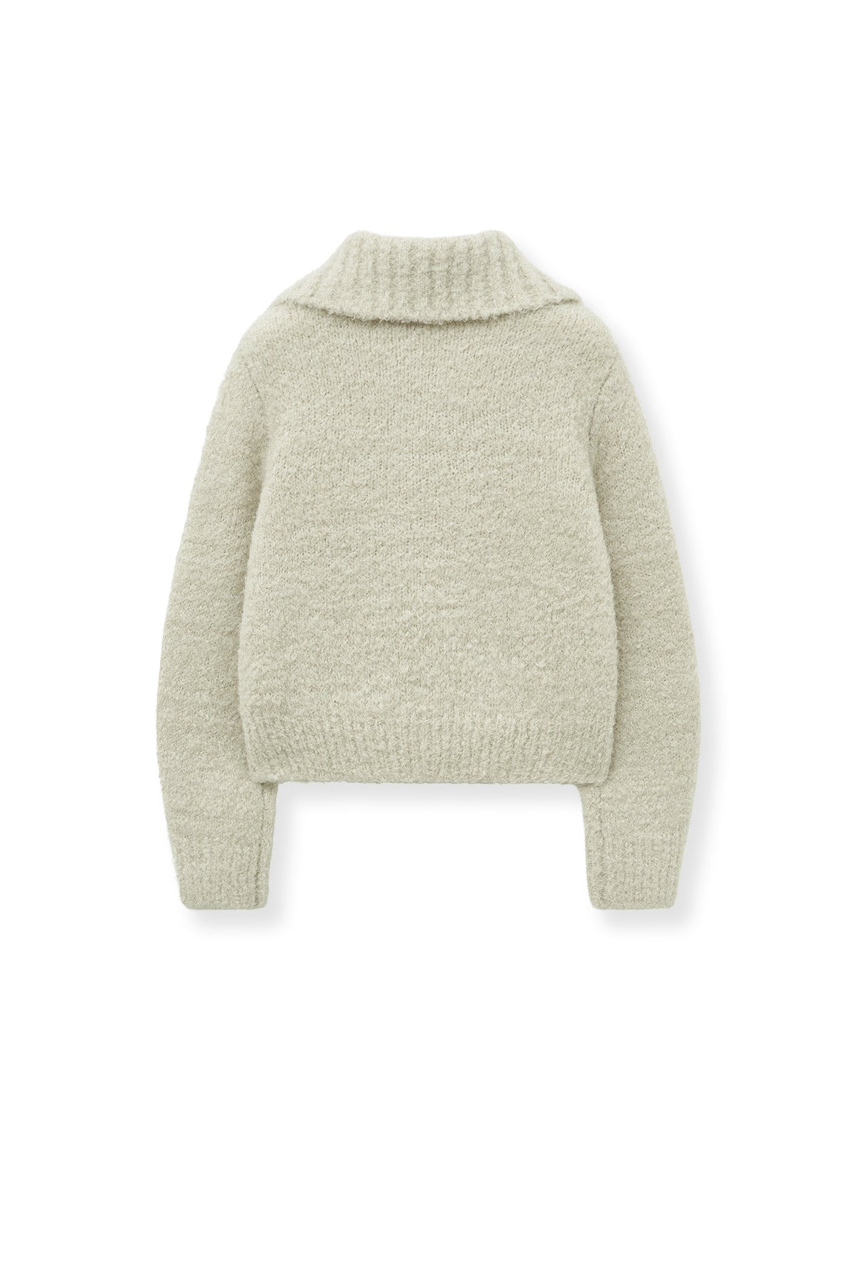 Matin Kim - Boucle Knit Zip Up Cardigan (Light Beige) product image 3 | TRAB K-Fashion Australia