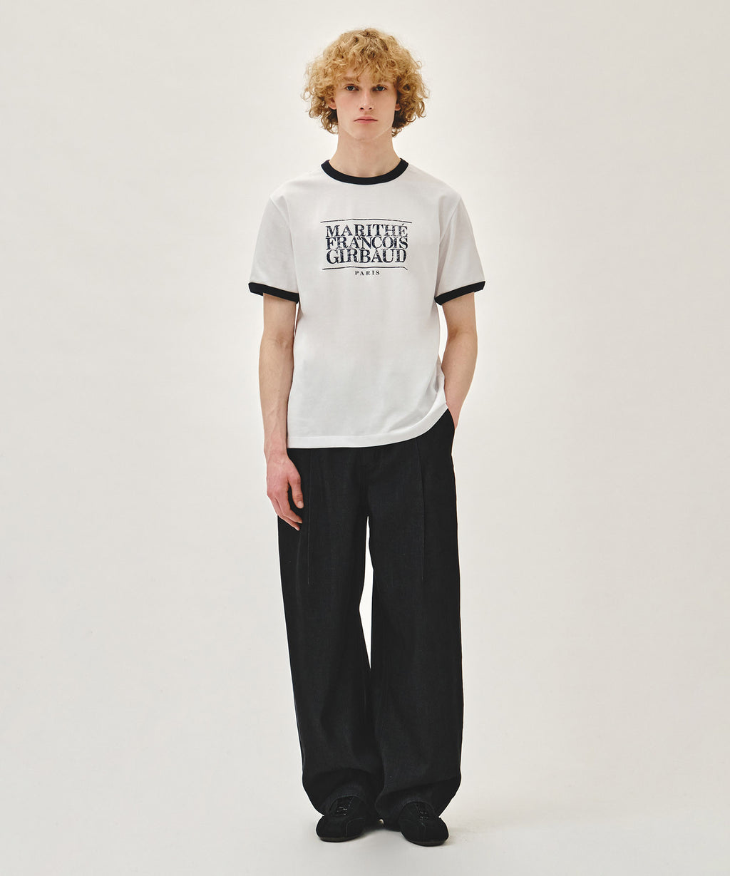 Marithe & Francois Girbaud - Aerocool Crack Classic Logo Ringer Tee (White) product image 5 | TRAB K-Fashion Australia