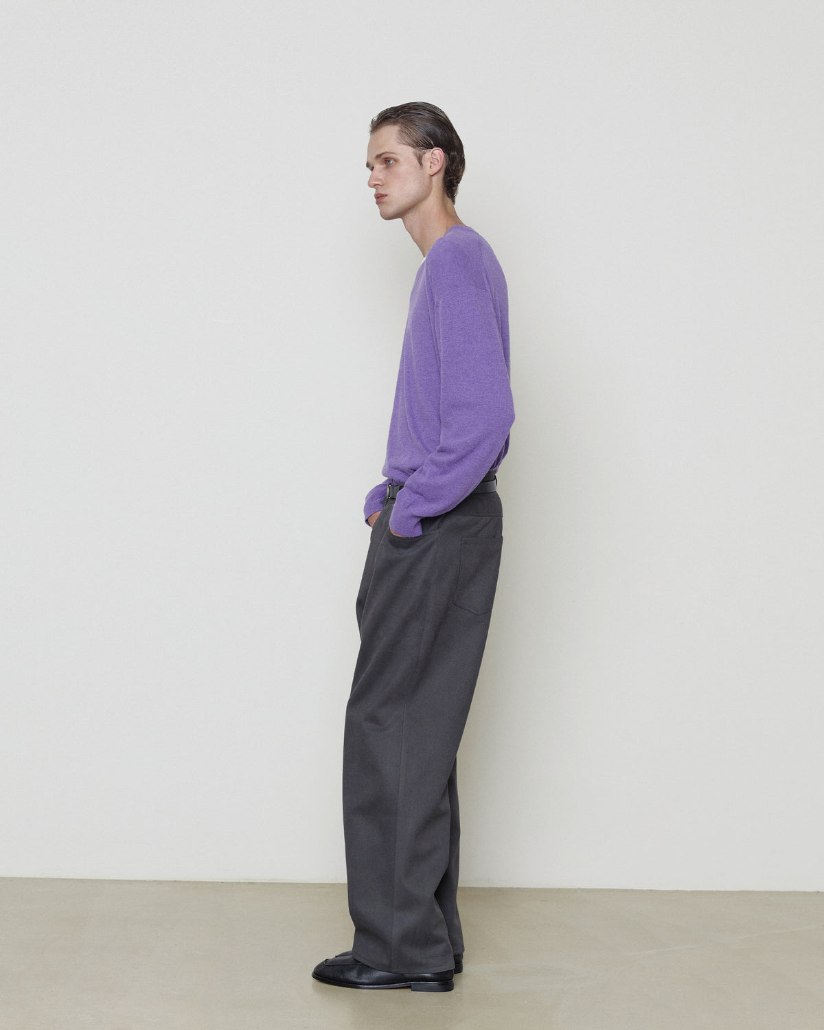 Brownyard - Extra Super Fine V Neck Knit (Purple) product image 2 | TRAB K-Fashion Australia