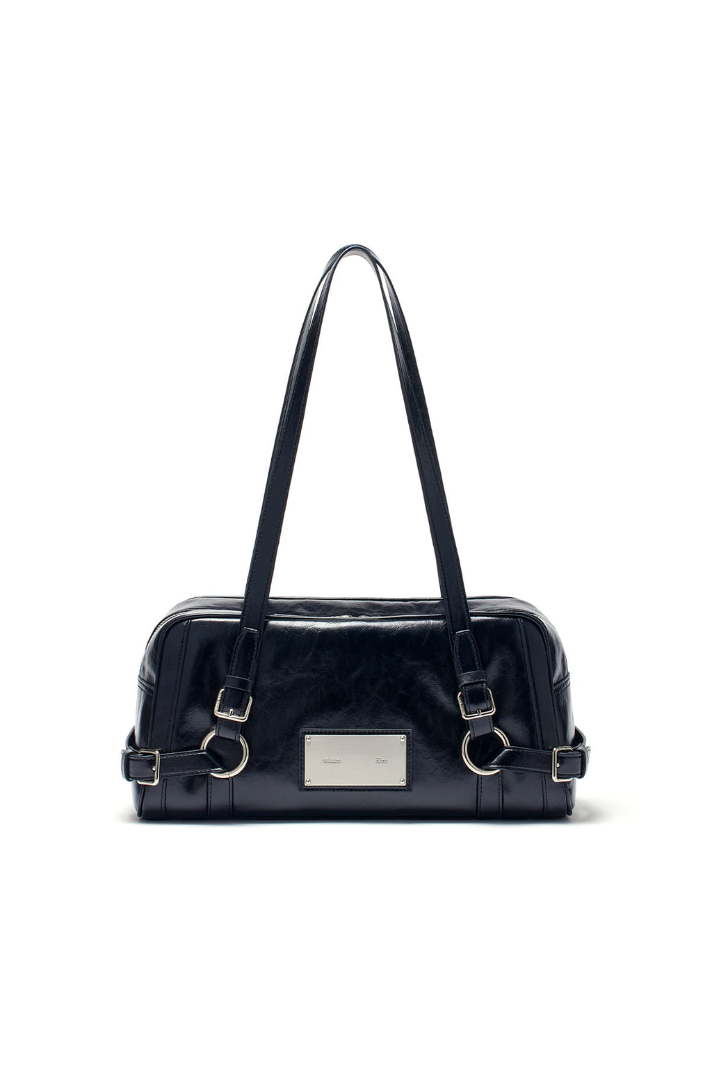 Matin Kim - Biker Detail Medium Shoulder Bag (Black) product image 1 | TRAB K-Fashion Australia