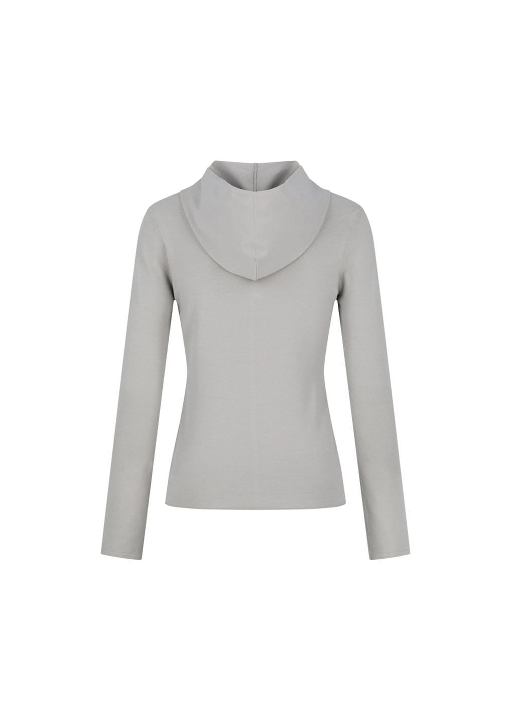 Amomento - Half Zip-up Knit Hoodie (Grey Beige) product image 4 | TRAB K-Fashion Australia