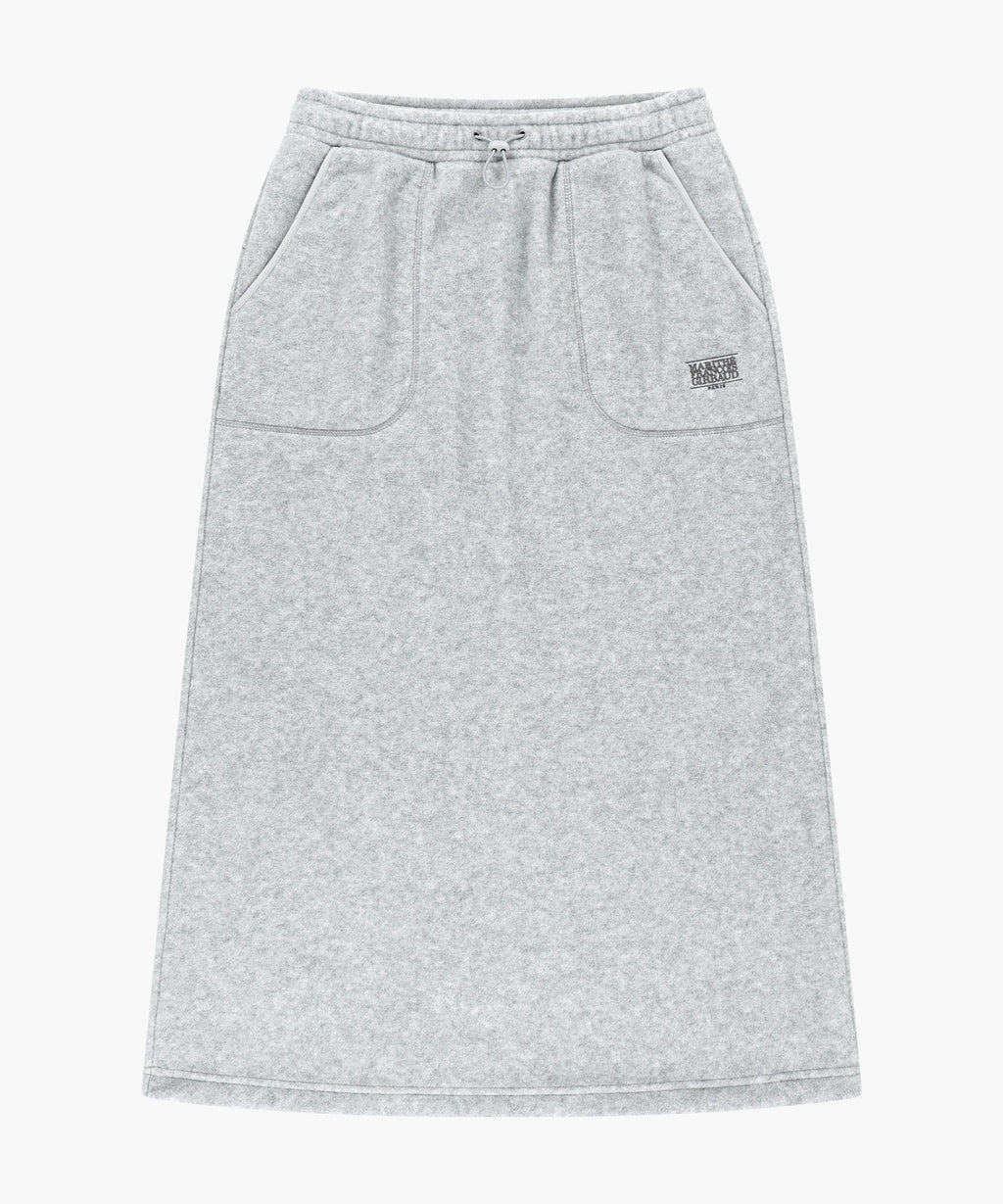 Marithe & Francois Girbaud - Classic Logo Long Fleece Skirt (Heather Gray) product image 6 | TRAB K-Fashion Australia