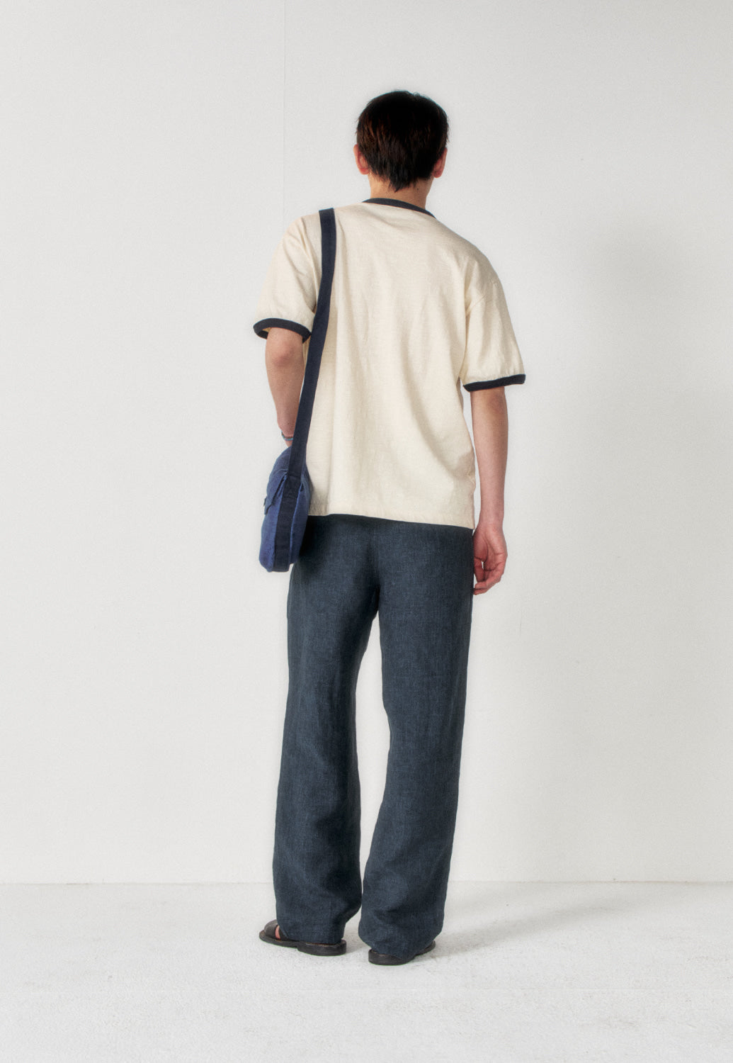 Art if acts - Linen One Tuck Pants (Indigo) product image 3 | TRAB K-Fashion Australia
