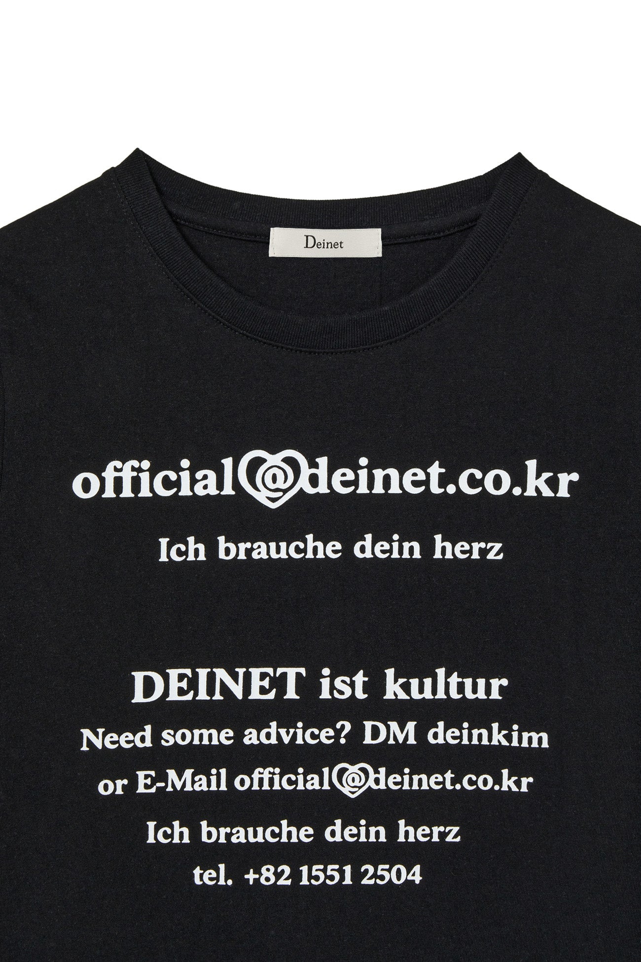 Deinet - Lettering Graphic Slimsized T-Shirt (Black) product image 3 | TRAB K-Fashion Australia
