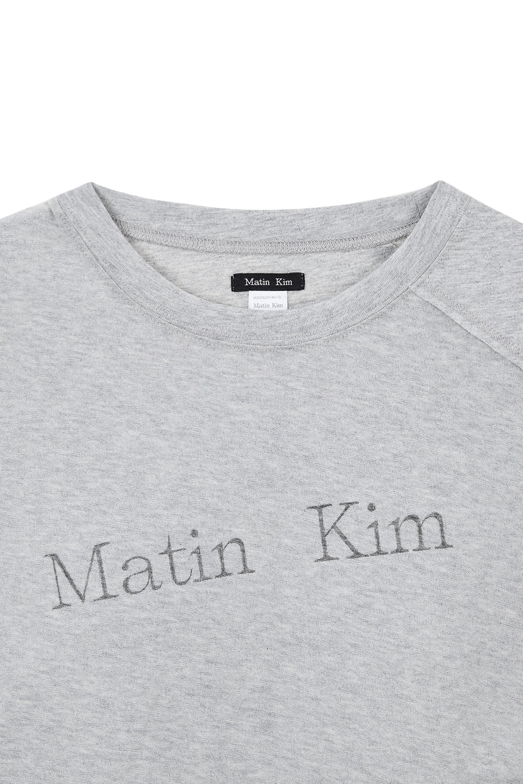 Matin Kim - Diagonal Logo Reversible Crop Top (Grey) product image 5 | TRAB K-Fashion Australia