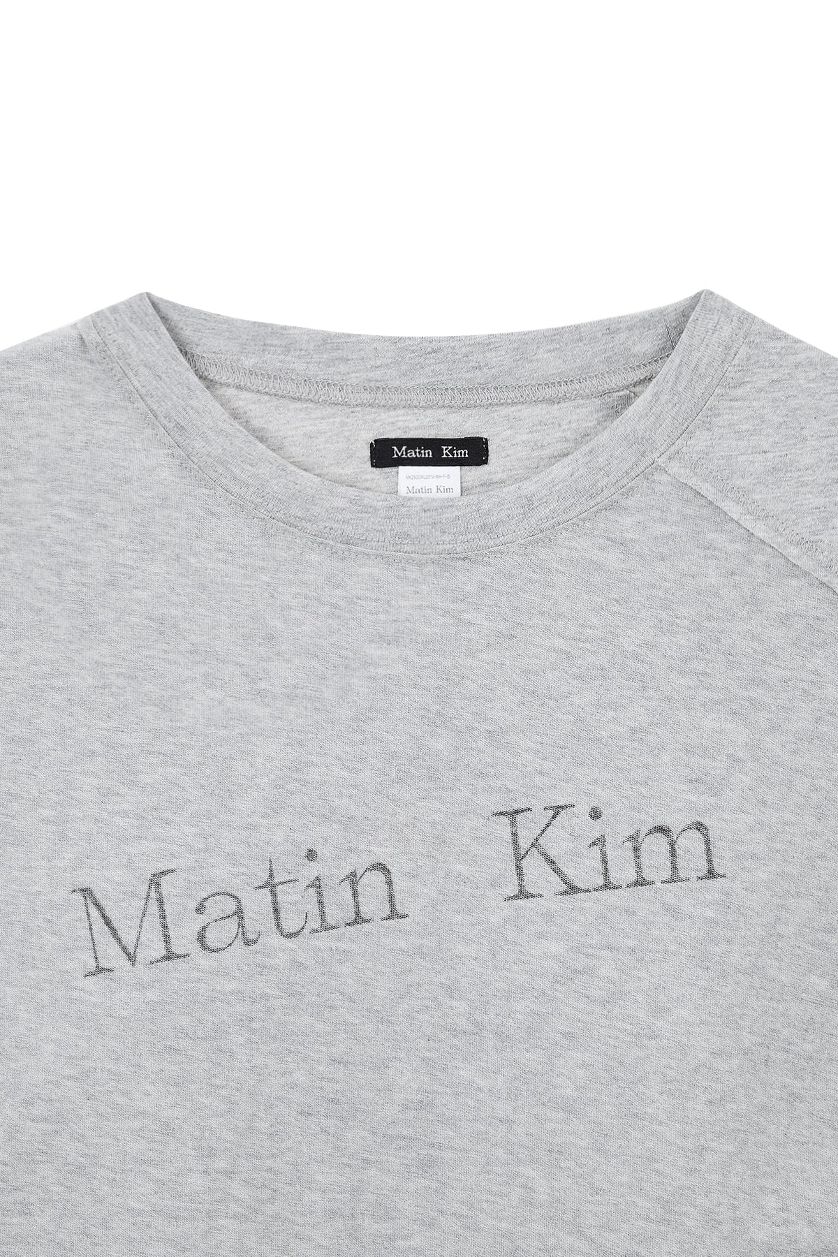 Matin Kim - Diagonal Logo Reversible Crop Top (Grey) product image 5 | TRAB K-Fashion Australia