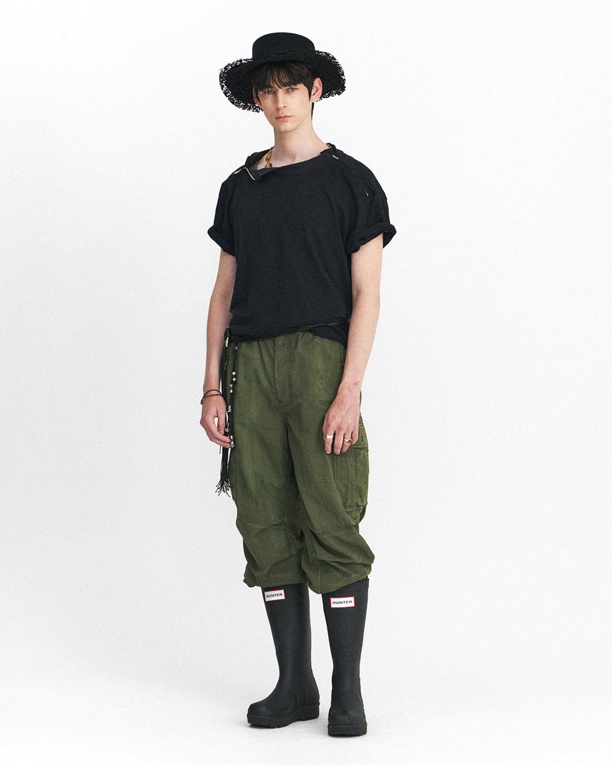 Eastlogue - Army Double Zip T-shirts (Black) product image 1 | TRAB K-Fashion Australia