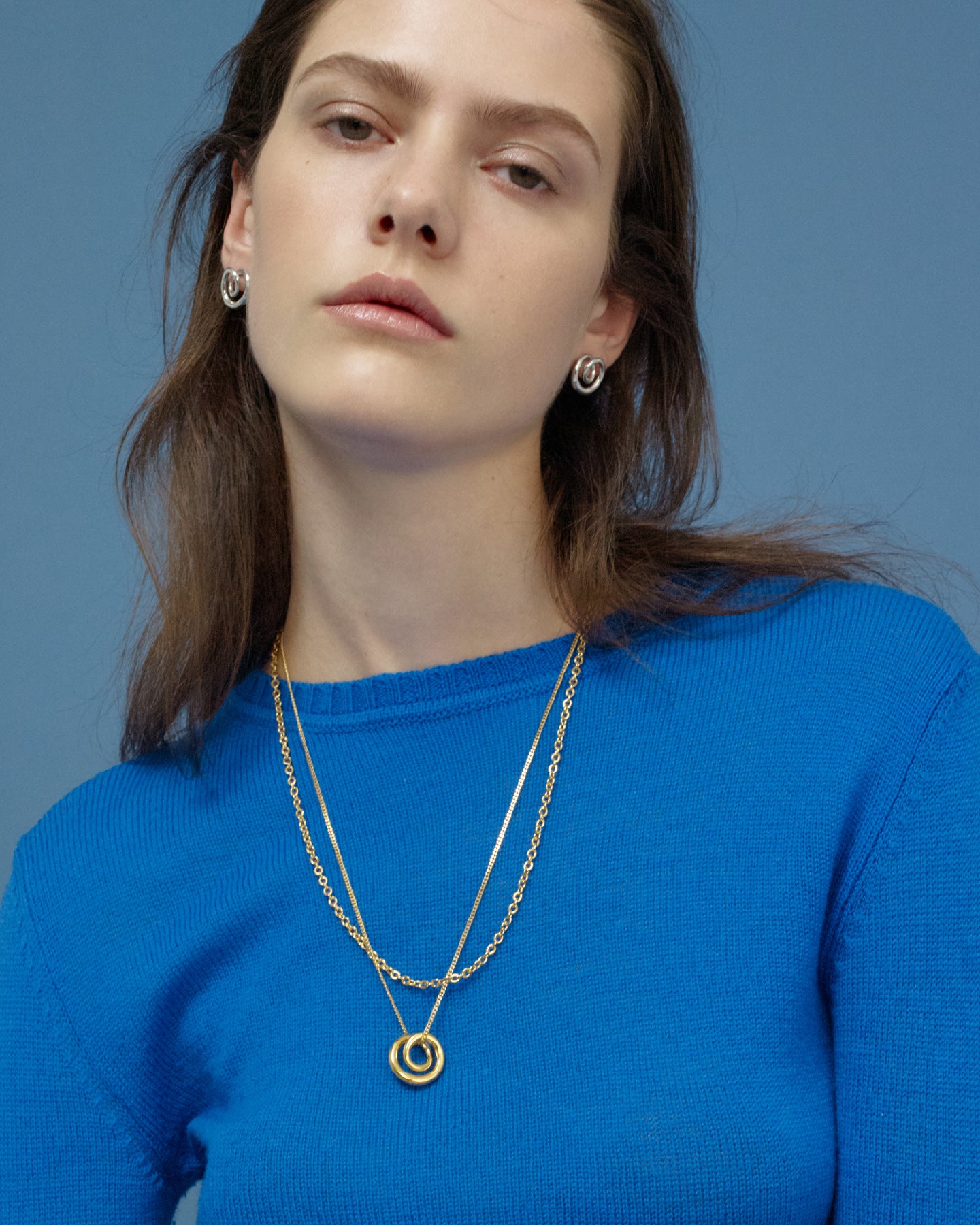 Numbering - Twisted Circle Earrings #6100 product image 2 | TRAB K-Fashion Australia