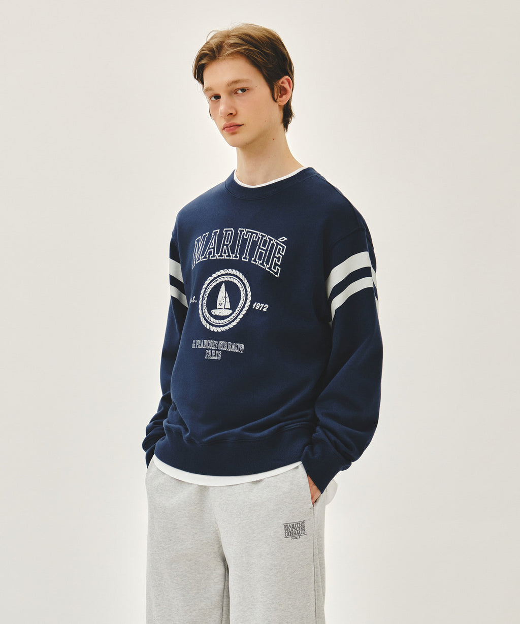 Marithe & Francois Girbaud - Marine Graphic Sweatshirt (Dark Blue) product image 2 | TRAB K-Fashion Australia