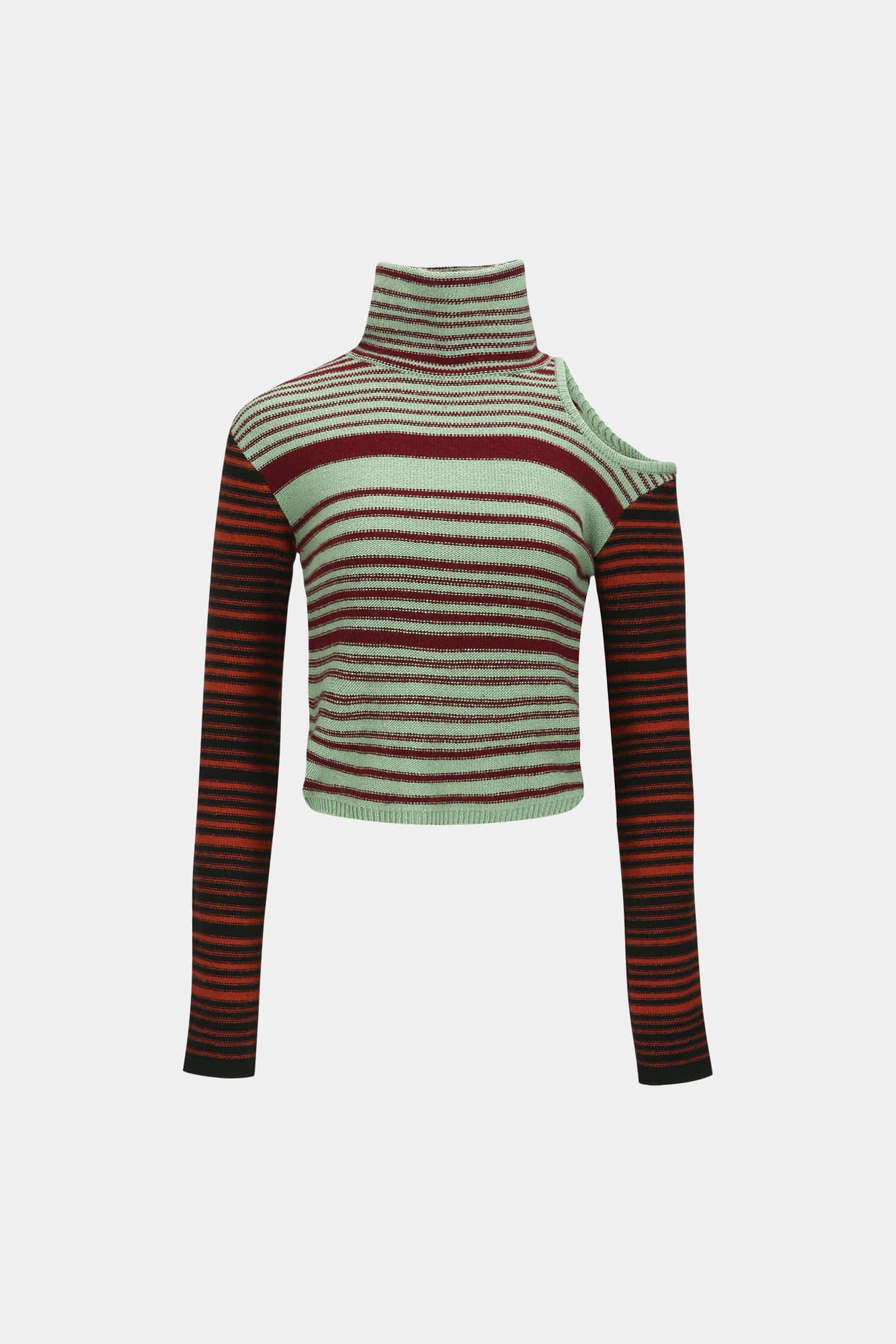 Andersson Bell - Elodie Multi Stripe Cut-Out Top (Green) product image 7 | TRAB K-Fashion Australia