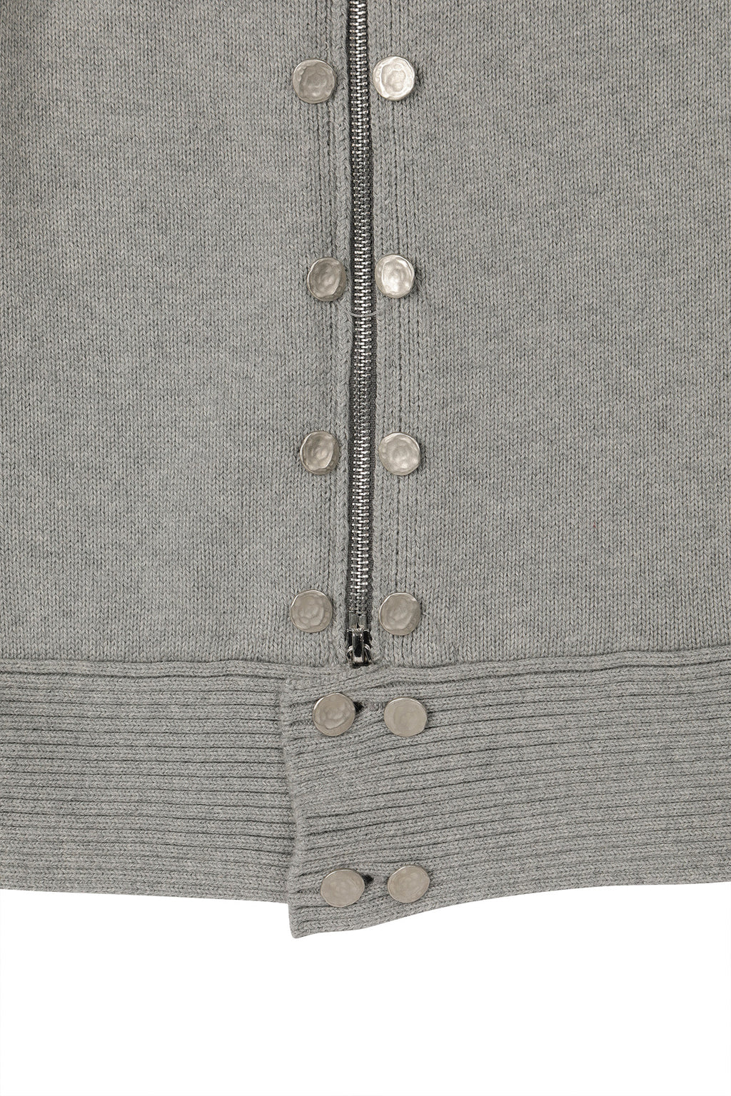 Deinet - High-Neck Stud Knit Outer (Melange Grey) product image 14 | TRAB K-Fashion Australia