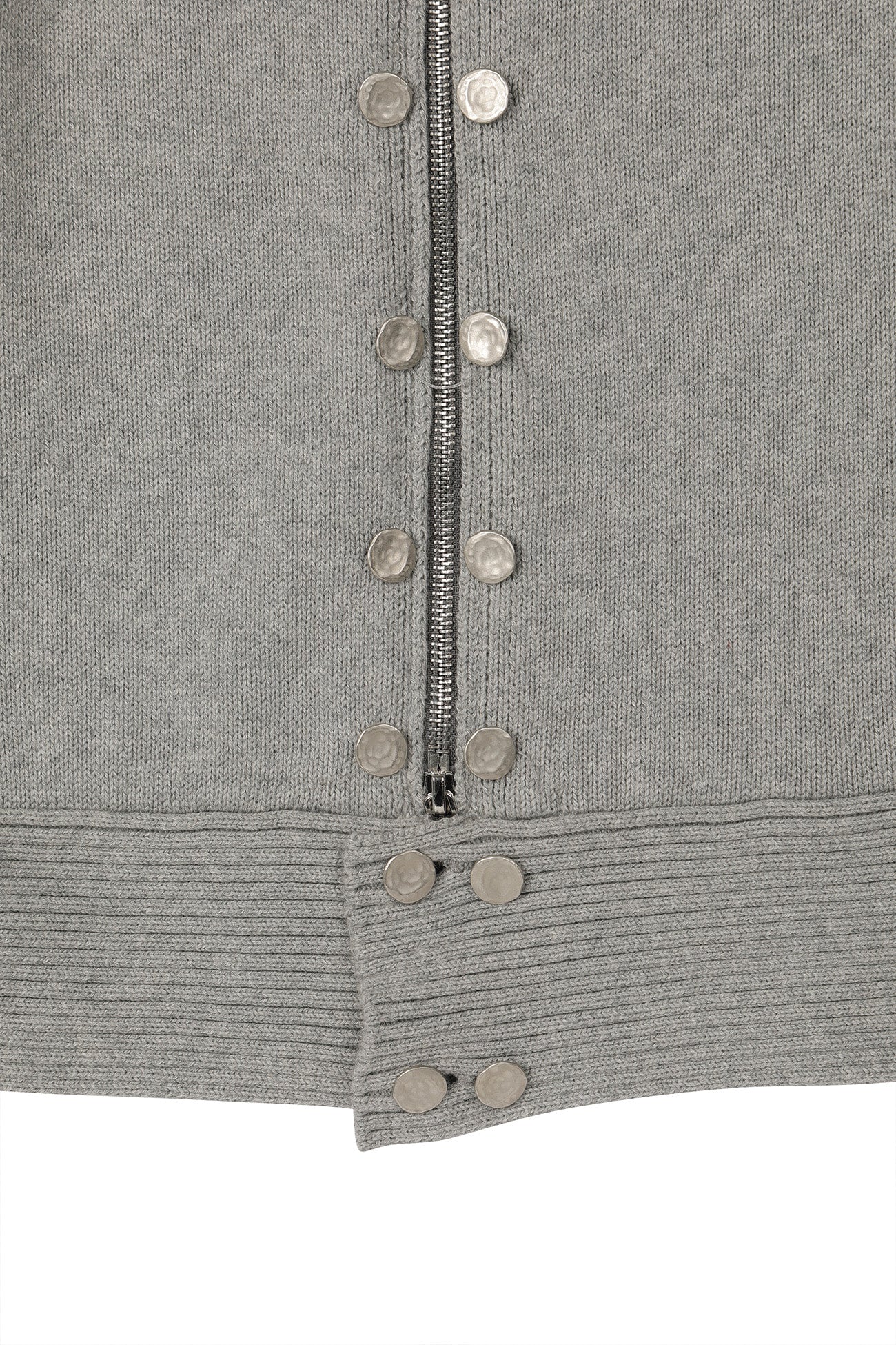 Deinet - High-Neck Stud Knit Outer (Melange Grey) product image 14 | TRAB K-Fashion Australia