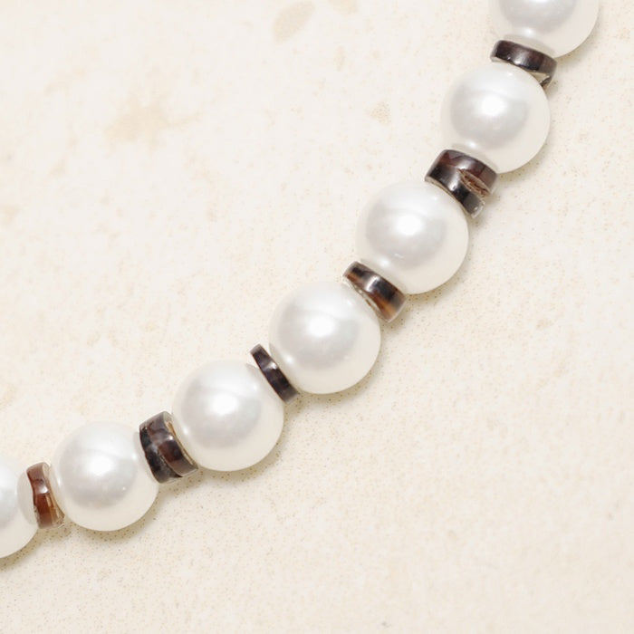 Towtow Archive - White Pearl And Shell Necklace (White) product image 2 | TRAB K-Fashion Australia