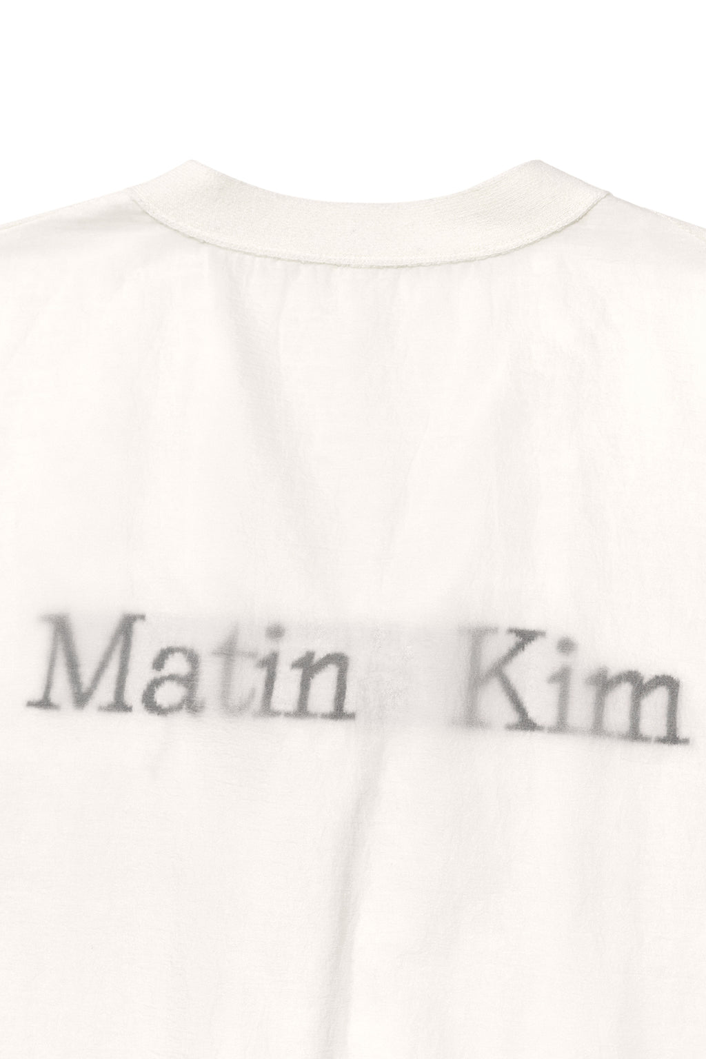 Matin Kim - Back Logo See Through Cardigan (Ivory) product image 4 | TRAB K-Fashion Australia